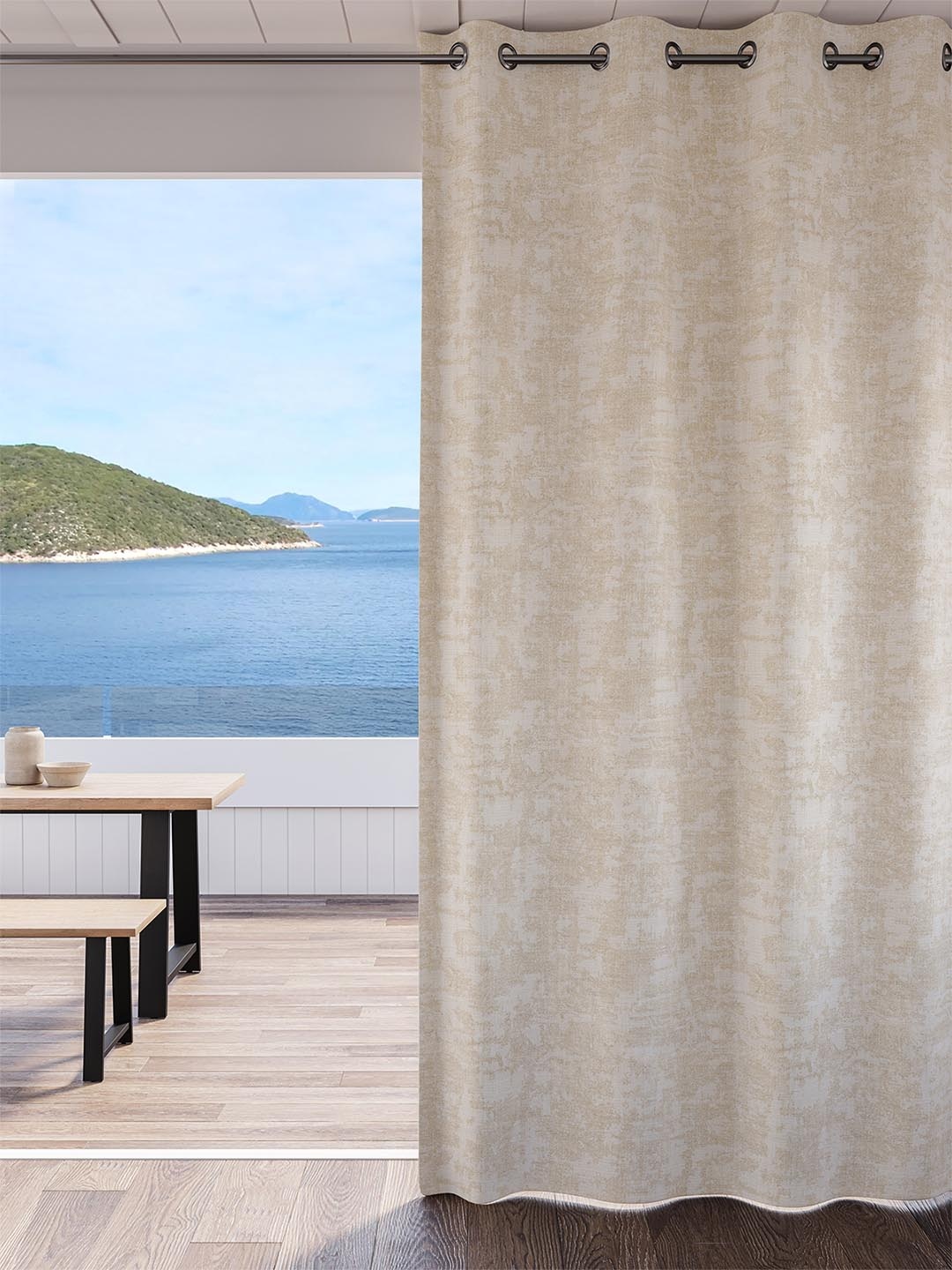

DDecor Beige & White Door Curtain