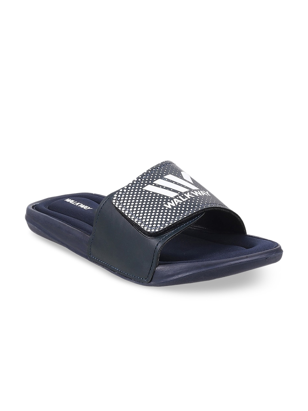 

WALKWAY by Metro Men Blue Textured Flatforms