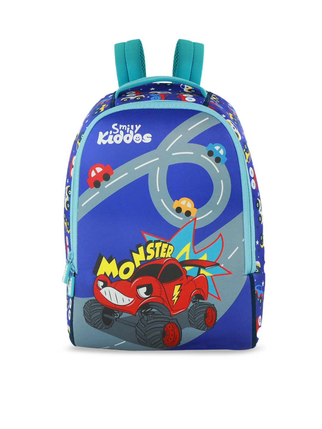 

Smily Kiddos Unisex Kids Blue Monster Car Backpacks