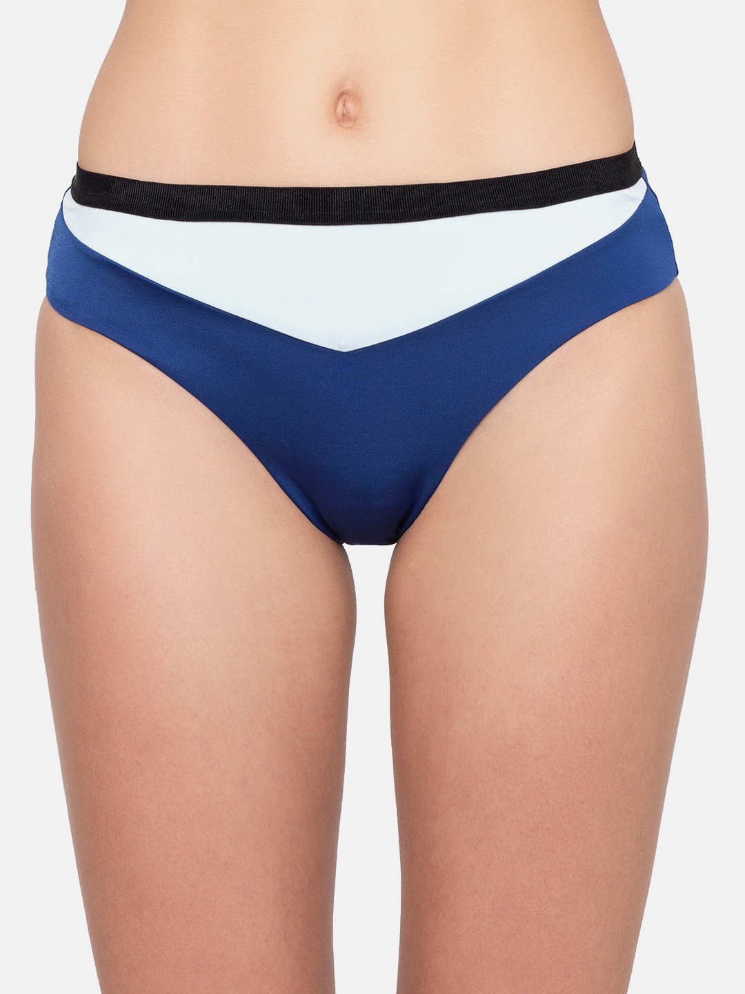

Sloggi Women Blue Solid High Leg Bikini Brief