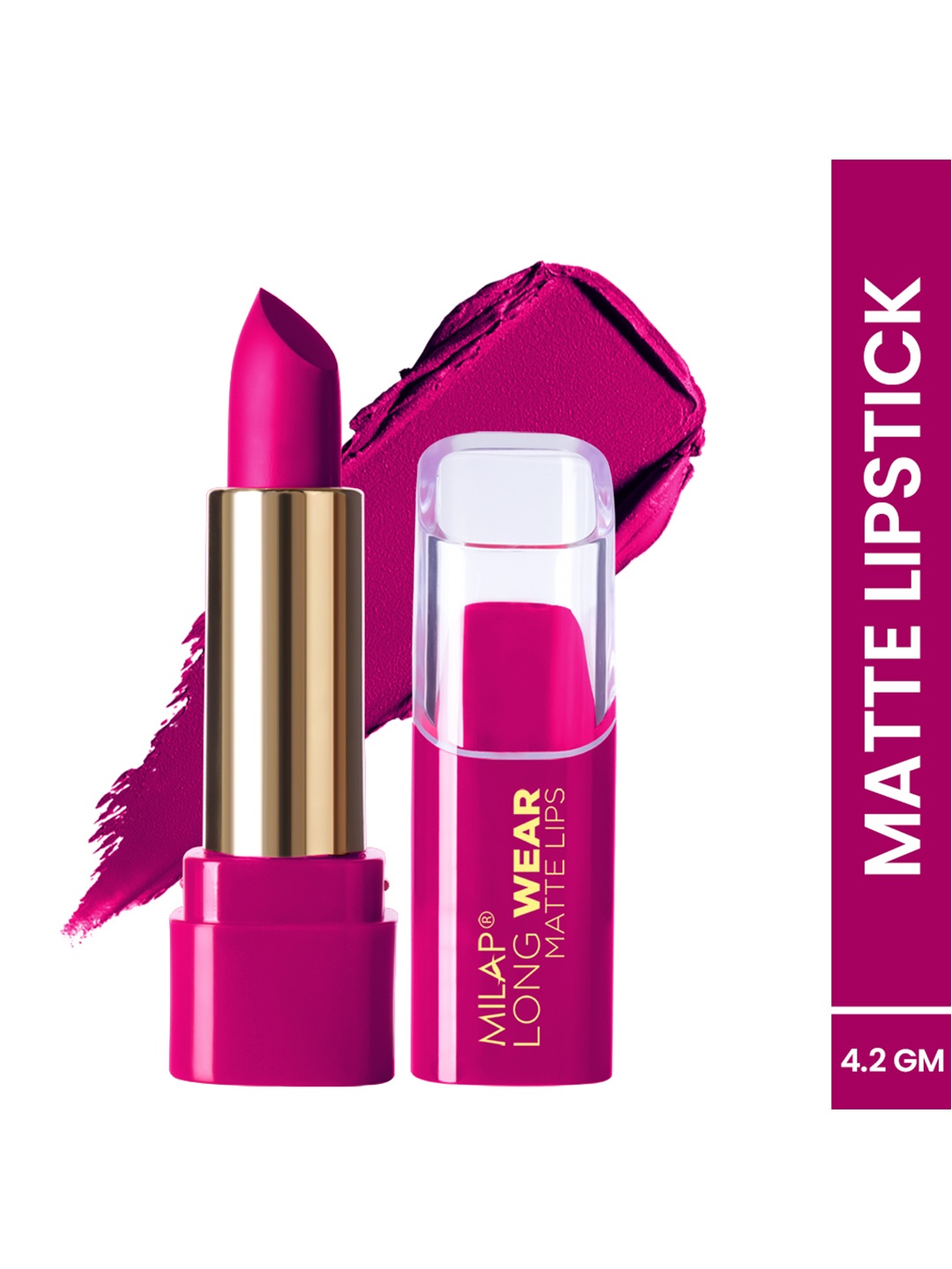 

MILAP Long Wear Matte Lipstick - Lets Dance 614 4.2 g, Magenta