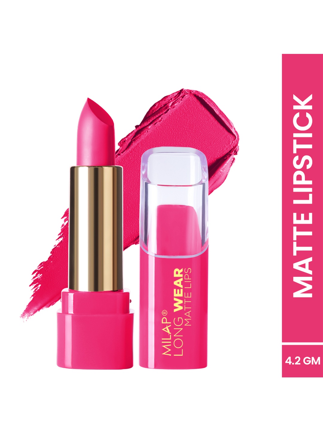 

MILAP Long Wear Matte Lipstick - Amuse Me,4.2gm, Coral