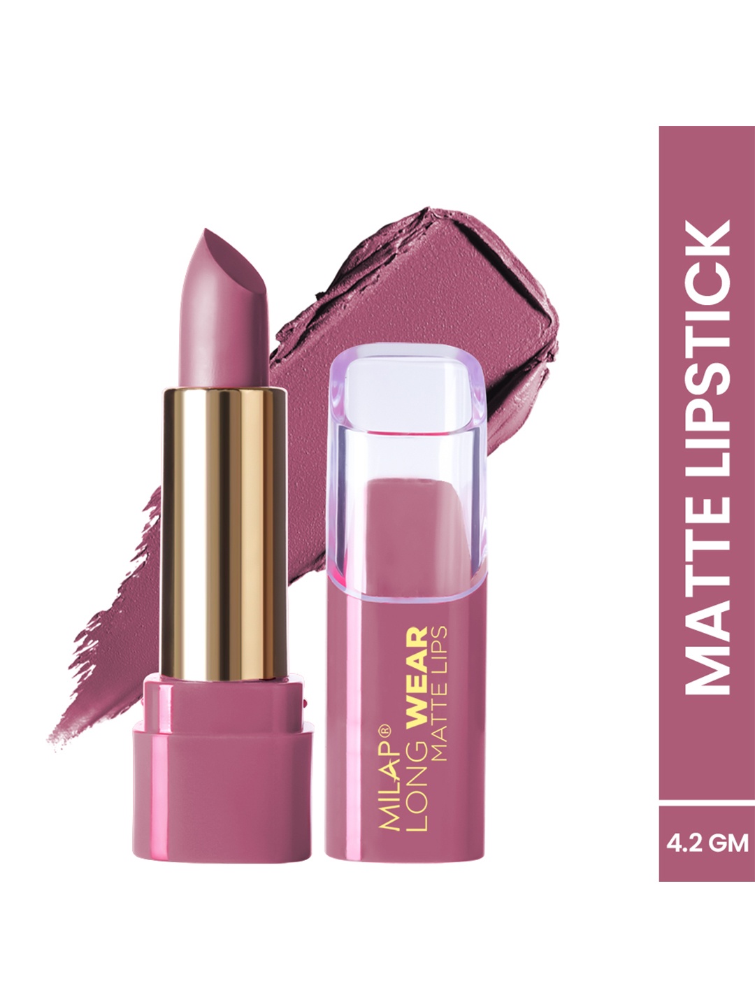 

MILAP Long Wear Matte Lipstick - 4.2 gm - Petal, Nude