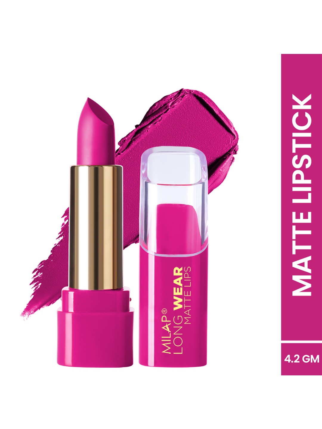 

MILAP Long Wear Matte Lipstick- Soft Spoken 4.2 gm, Pink