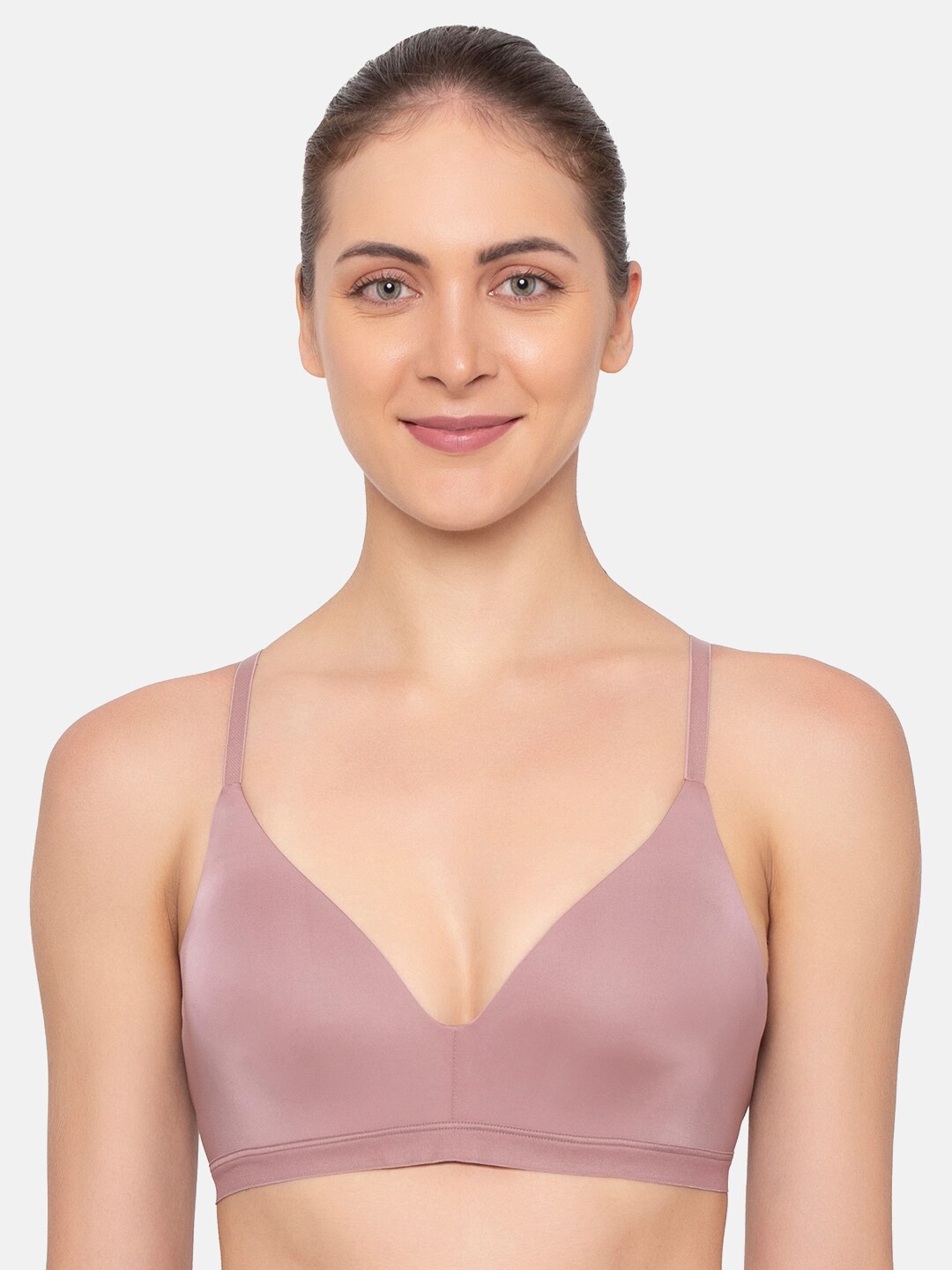 

Sloggi Women Mauve Padded Non-Wired Flexi Mesh Bra