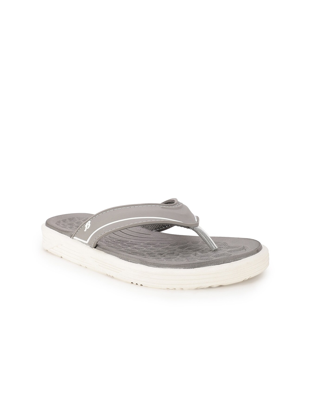 

Sandak by Bata Men Grey & White Thong Flip-Flops