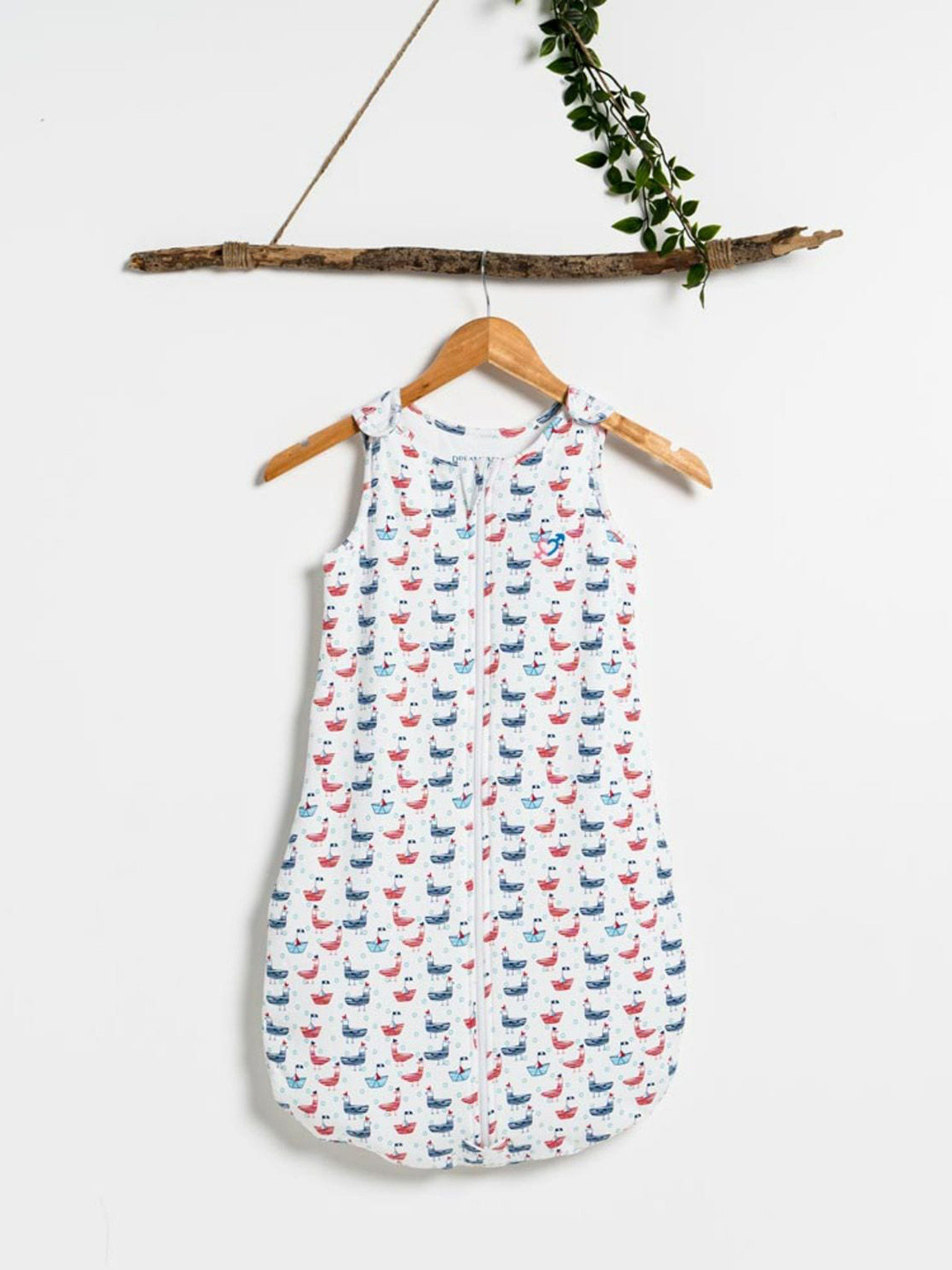 

haus & kinder Kids White & Blue Printed Baby Sleeping Bag