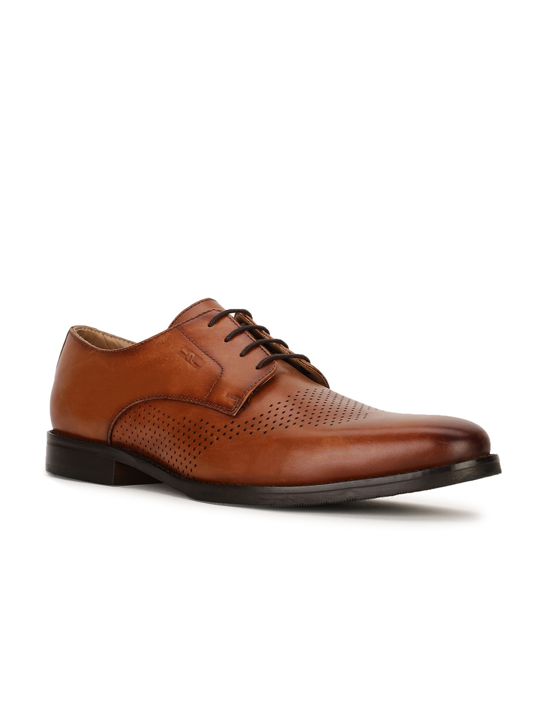 

Bata Men Tan-Brown Solid Leather Formal Derbys