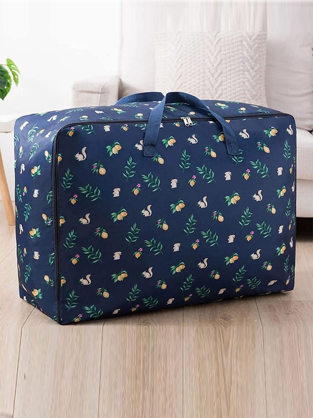 

HOUSE OF QUIRK Blue Printed Wardrobe Organisers