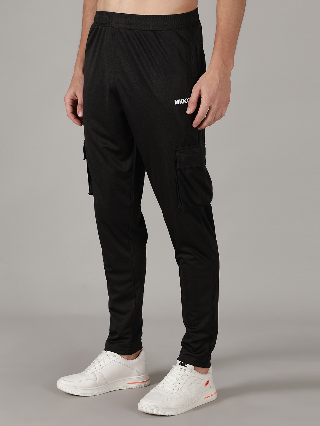 

MKKO Men Black Solid Slim-Fit Track Pants