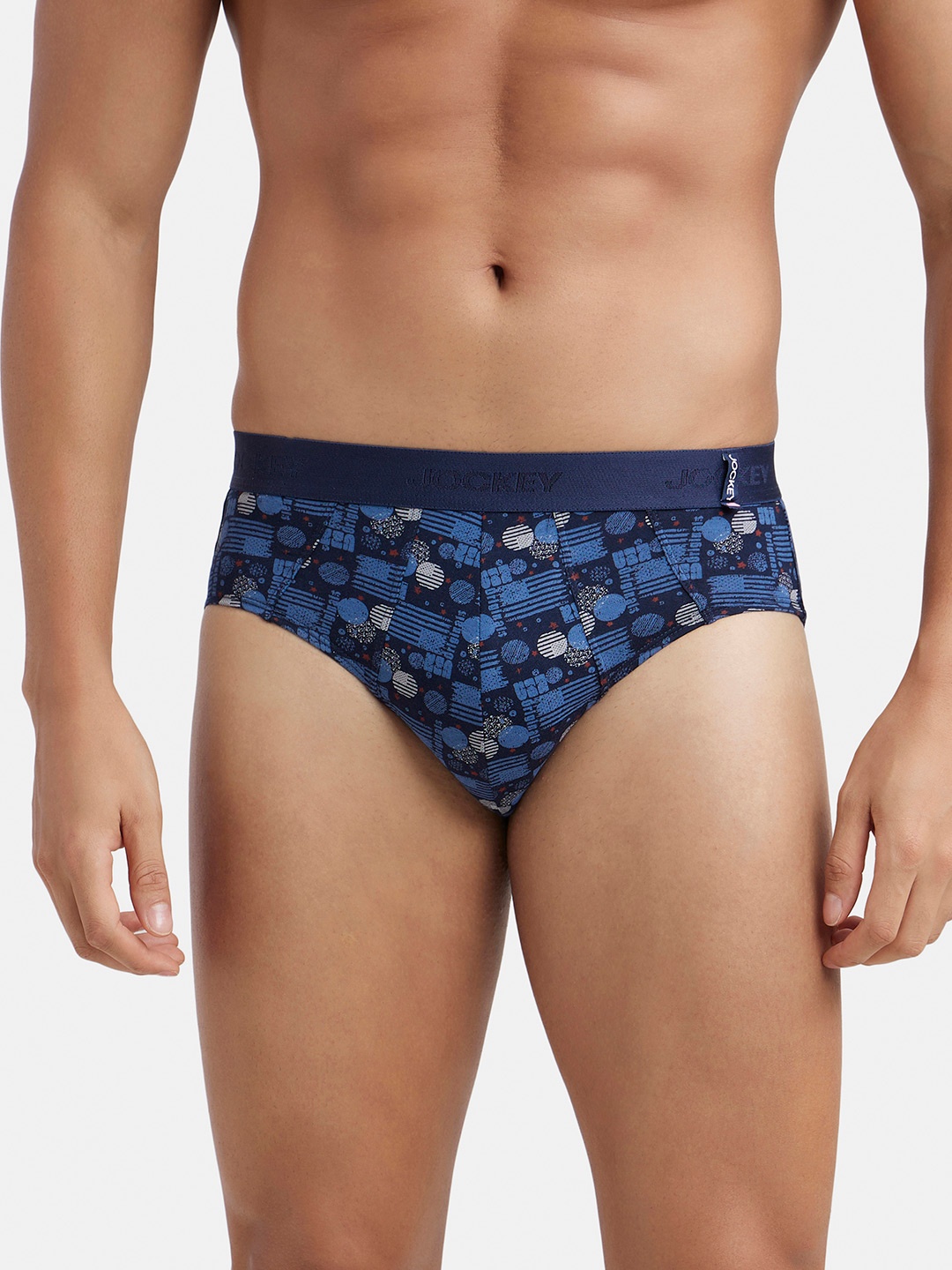 

Jockey Combed Cotton Brief with Ultrasoft Waistband-US52, Blue