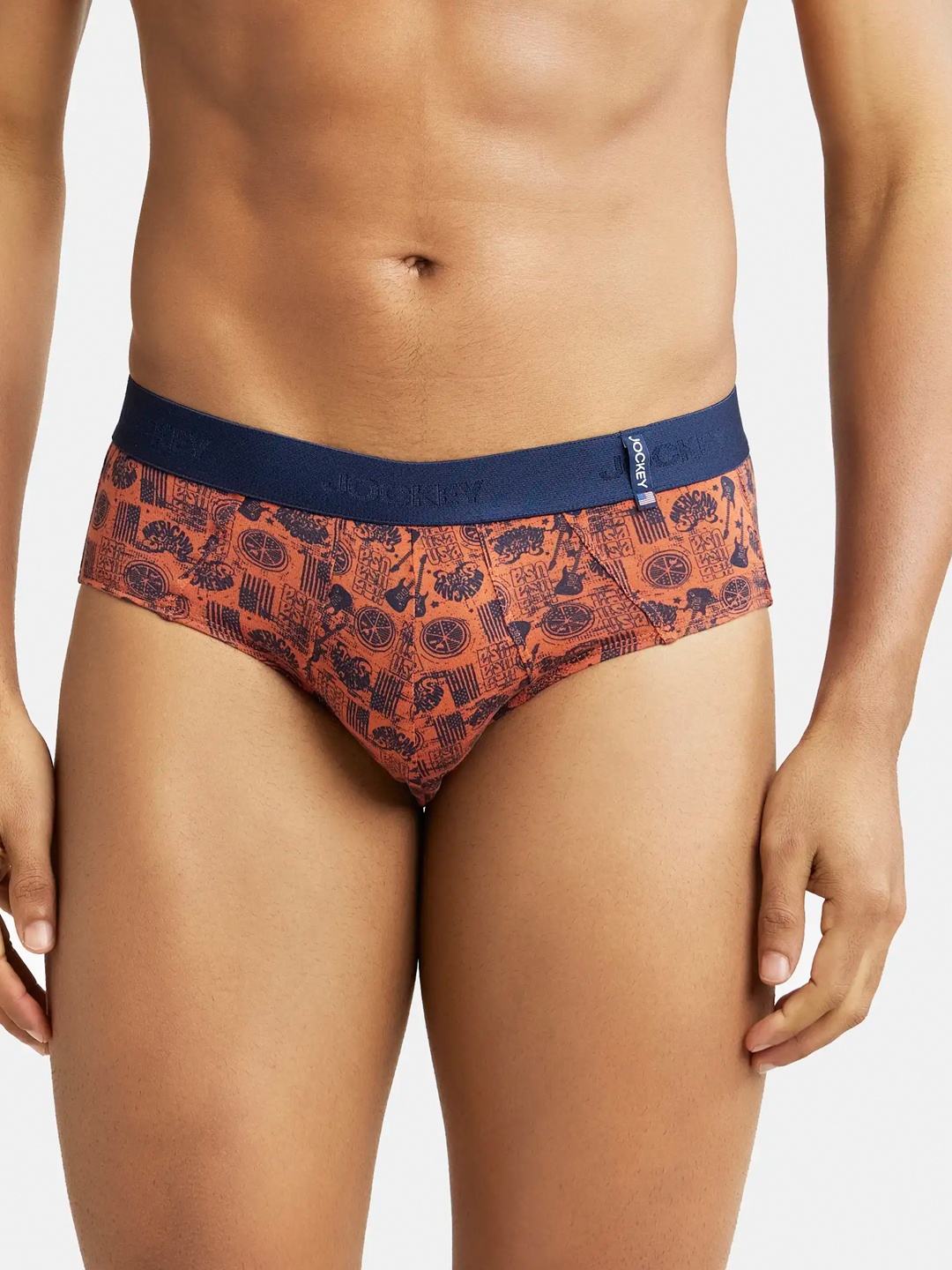 

Jockey Combed Cotton Brief with Ultrasoft Waistband-US52, Orange