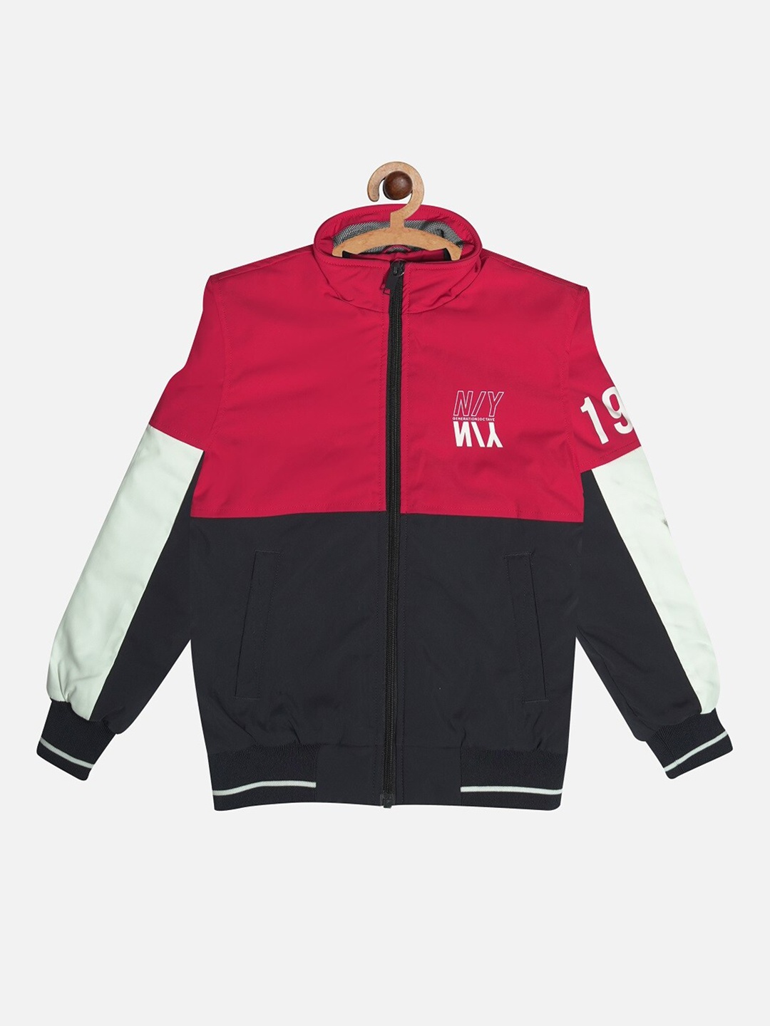 

Octave Boys Red Colourblocked Bomber Jacket