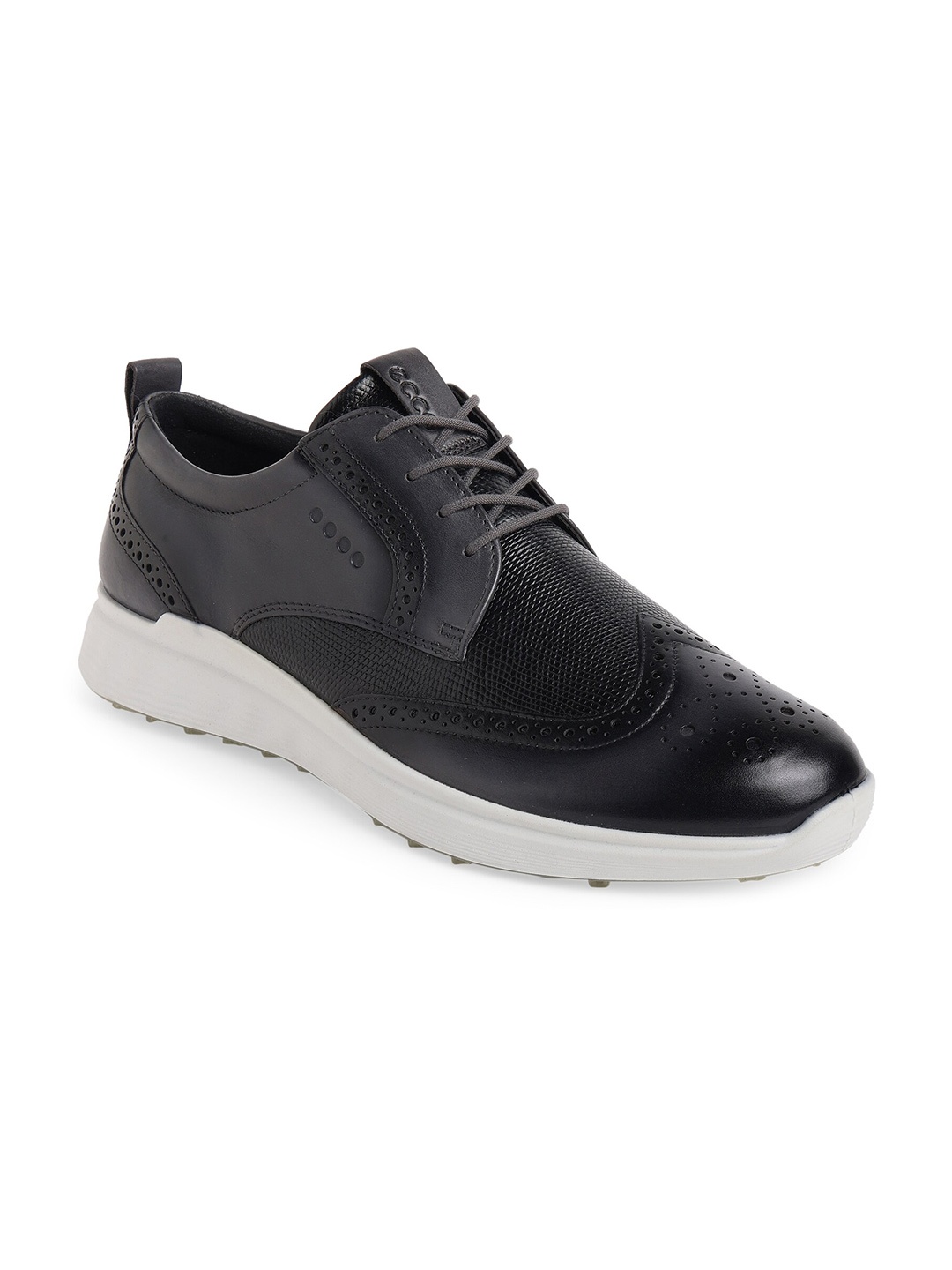 

ECCO Men Grey Leather Golf Non-Marking Shoes