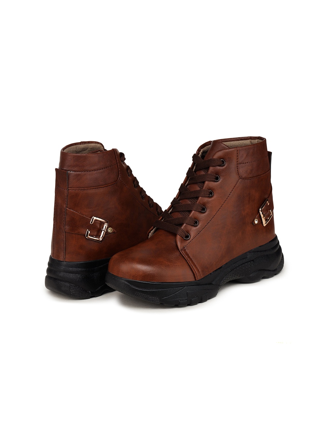 

BOOTCO Women Brown Solid Boots