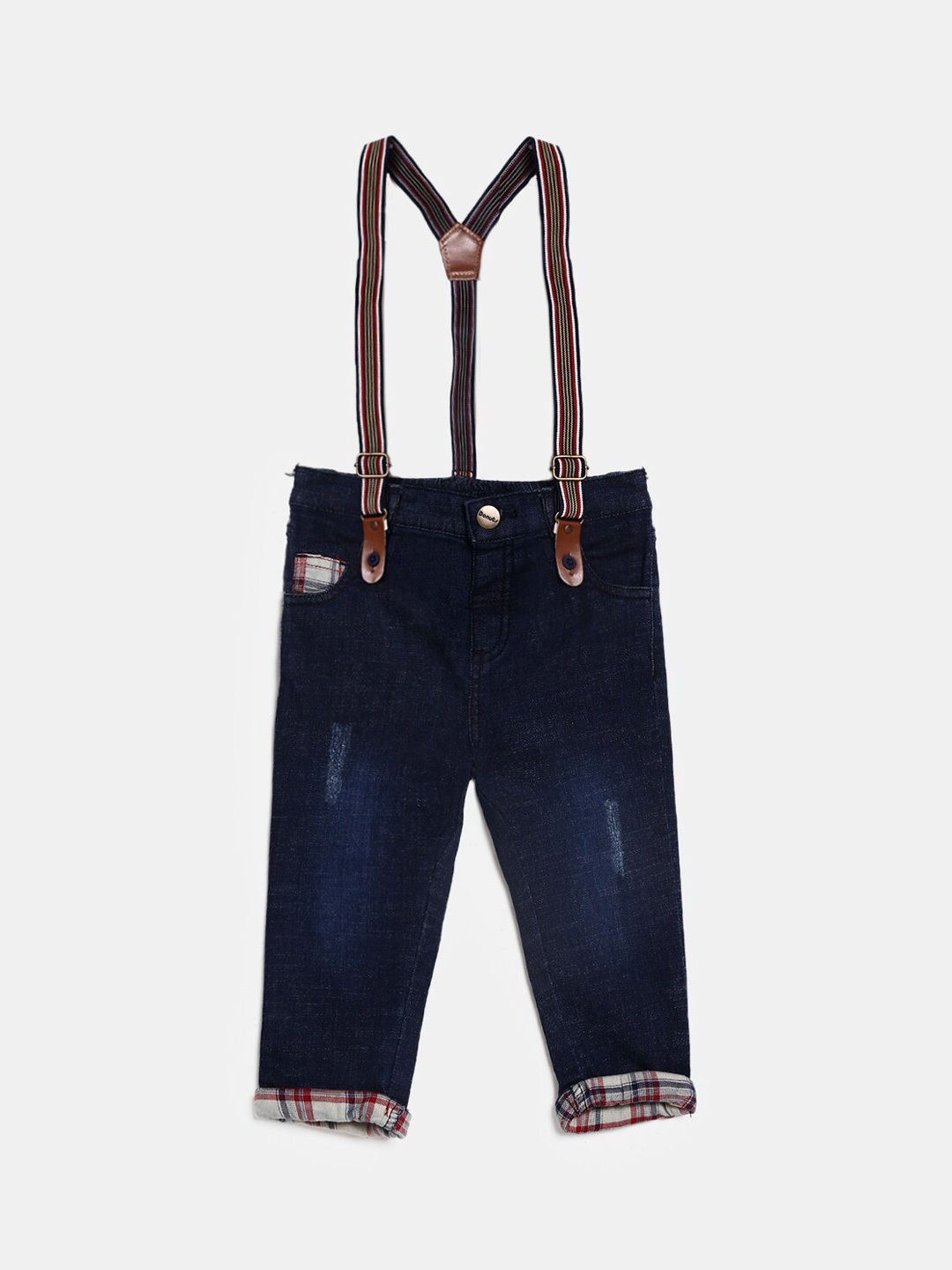 

V-Mart Unisex Kids Blue Classic Mildly Distressed Light Fade Jeans