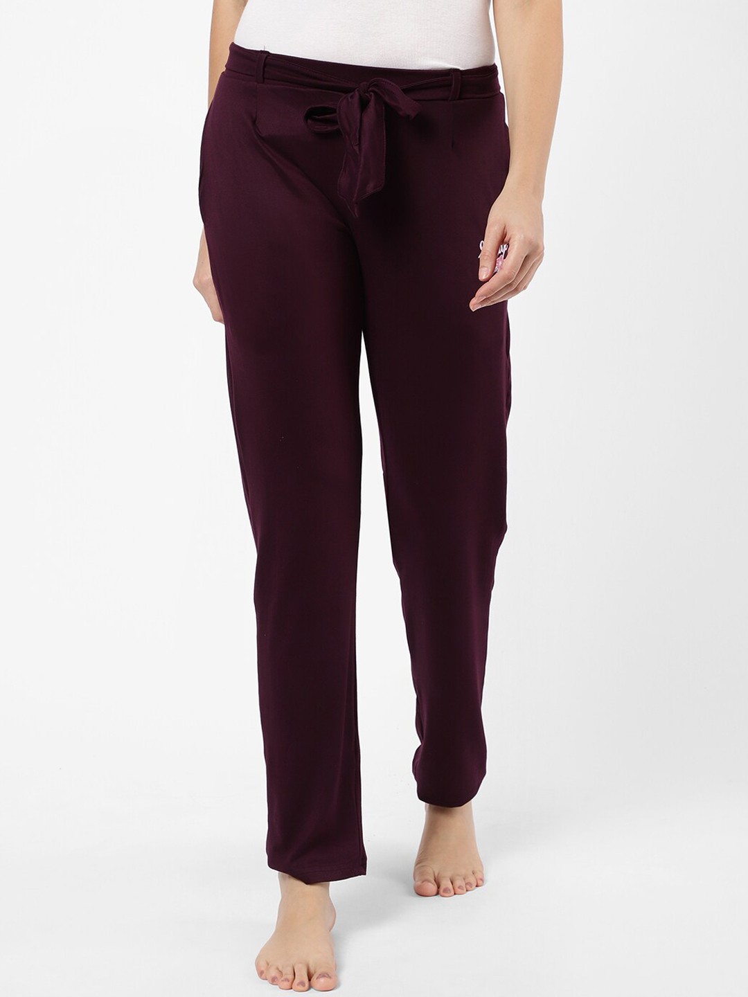 

Sweet Dreams Women Burgundy Cotton Lounge Pants