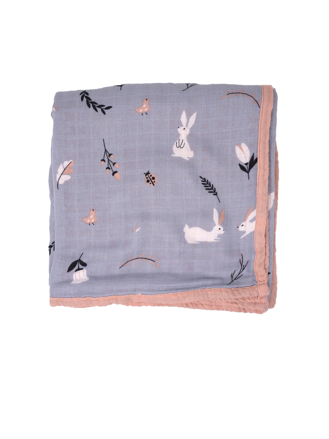 

cocoon care Unisex Kids Grey Bamboo Muslin Blankets Quilts And Dohars