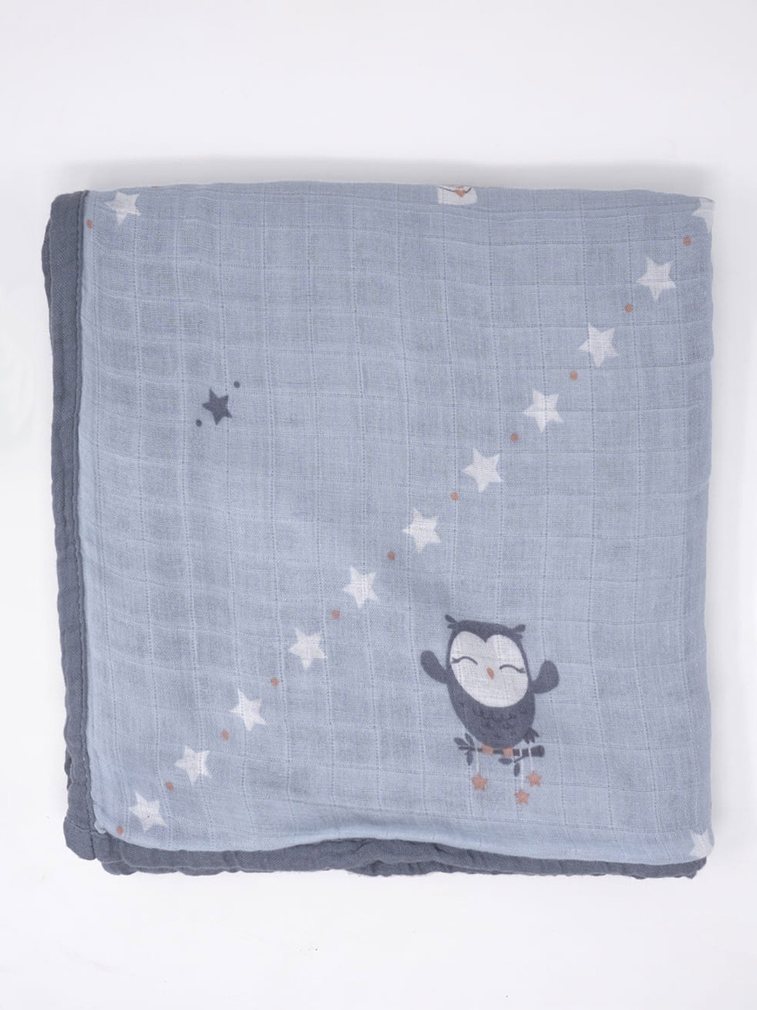 

cocoon care Navy Blue & White Cartoon Characters AC Room 350 GSM Single Bed Blanket