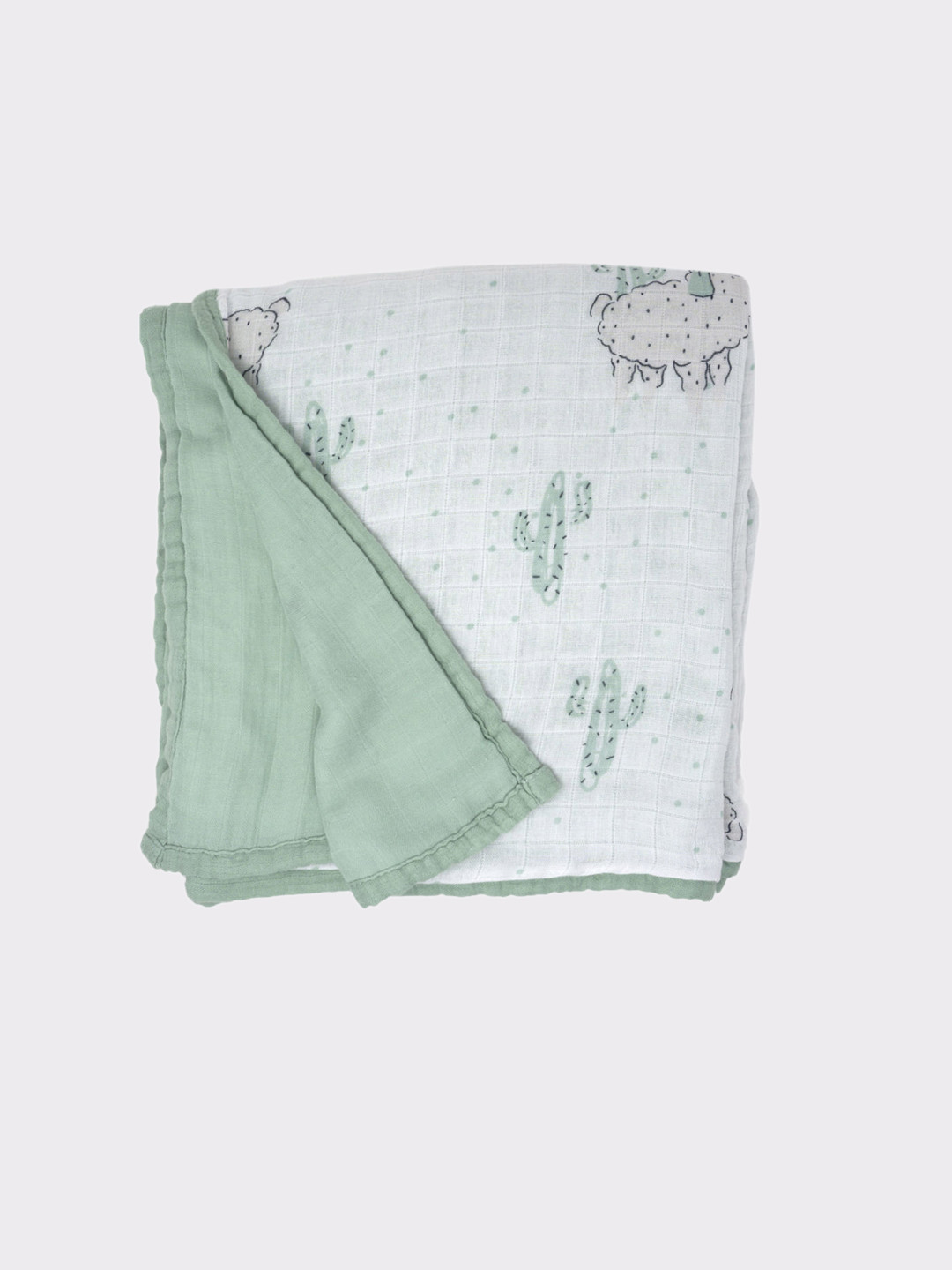 

cocoon care Green & White AC Room 350 GSM Single Bed Blanket