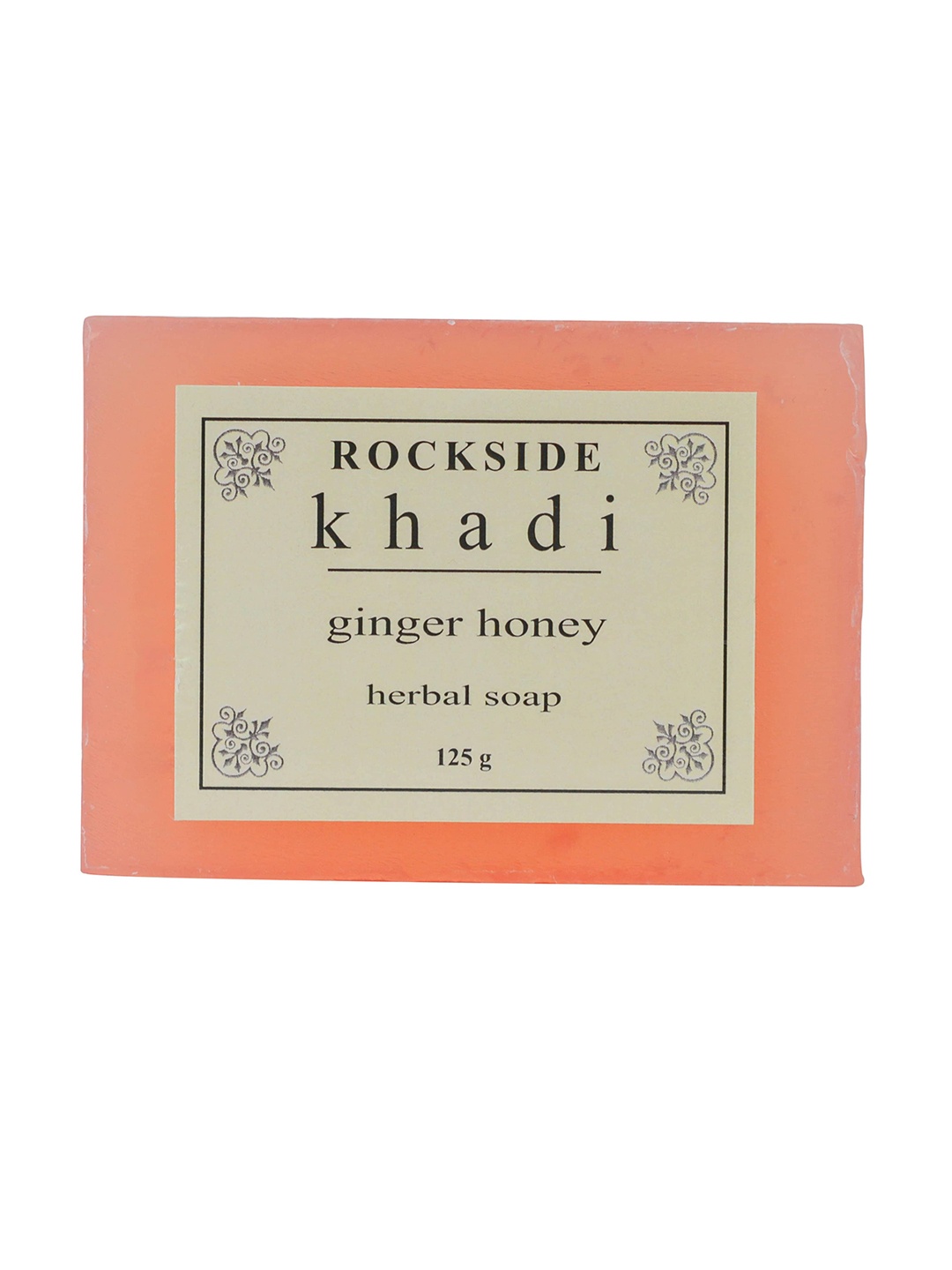 

ROCKSIDE KHADI Herbal Ginger Honey Paraben Free Soap - 125 g, Orange