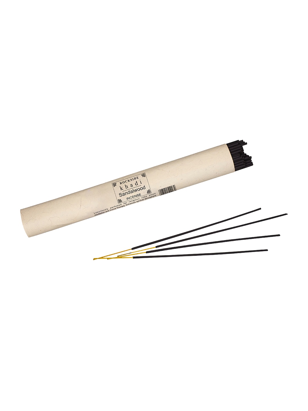 

ROCKSIDE KHADI Adults Herbal Sandalwood Incense Sticks 100g, Black