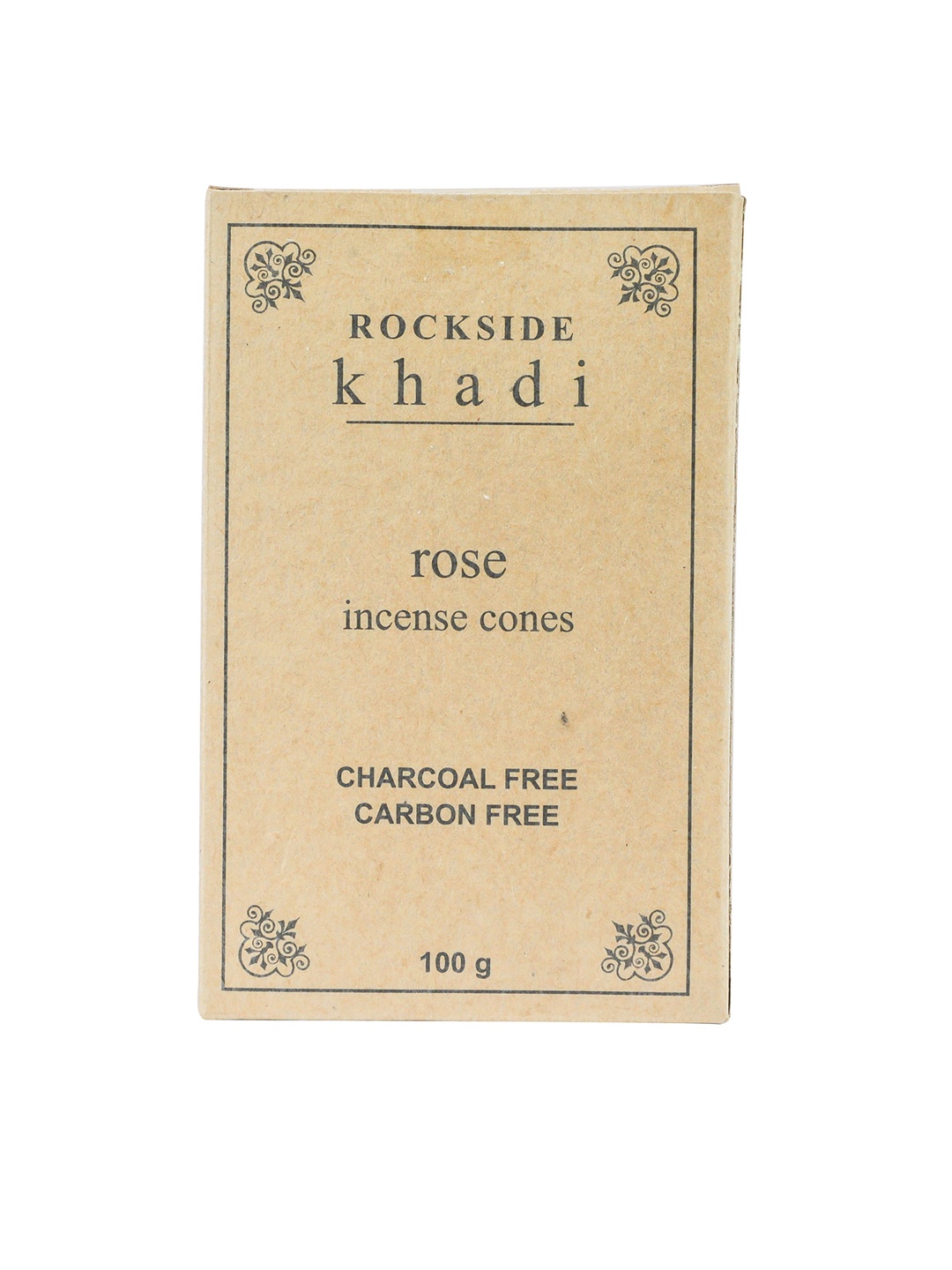 

ROCKSIDE KHADI Brown Herbal Rose Incense Cone, 100 gm