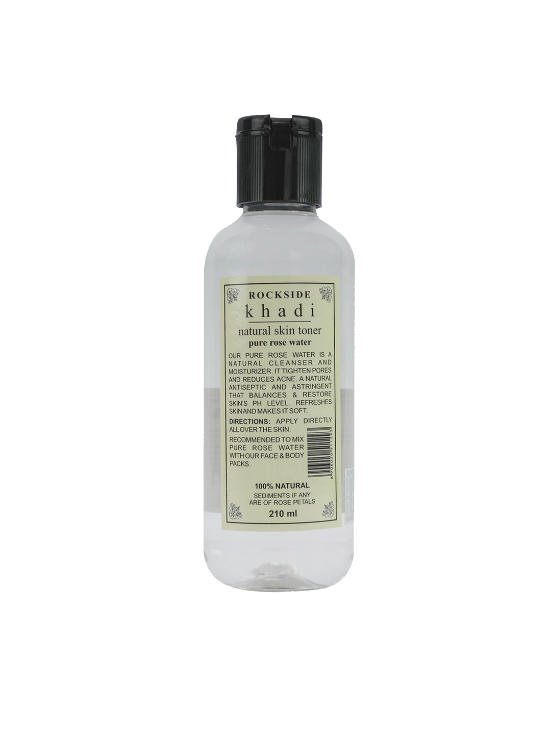 

ROCKSIDE KHADI Natural Skin Toner Pure Rose Water 210 ml, White