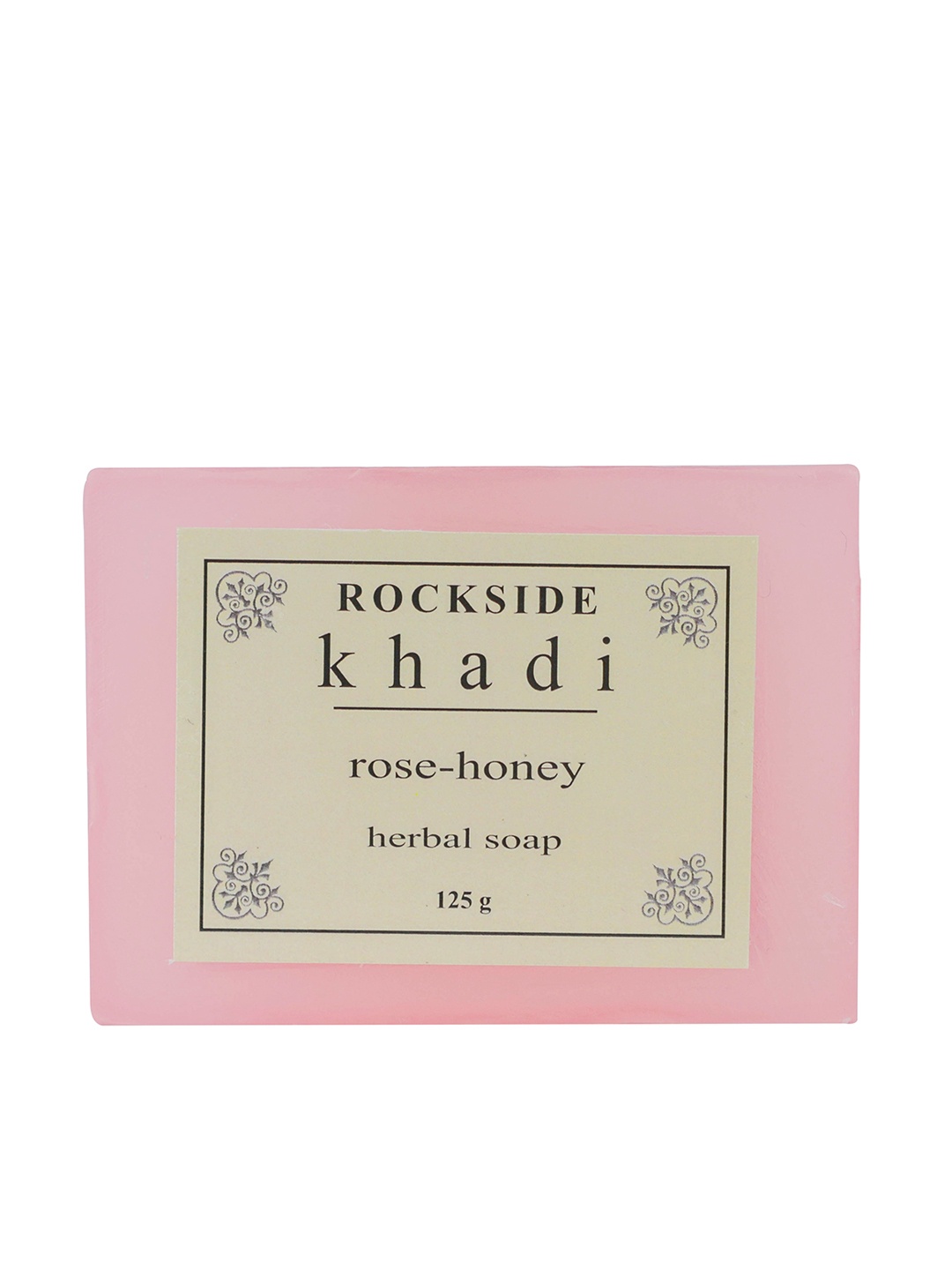 

ROCKSIDE KHADI Herbal Rose Honey Paraben Free Soap - 125 g, Pink