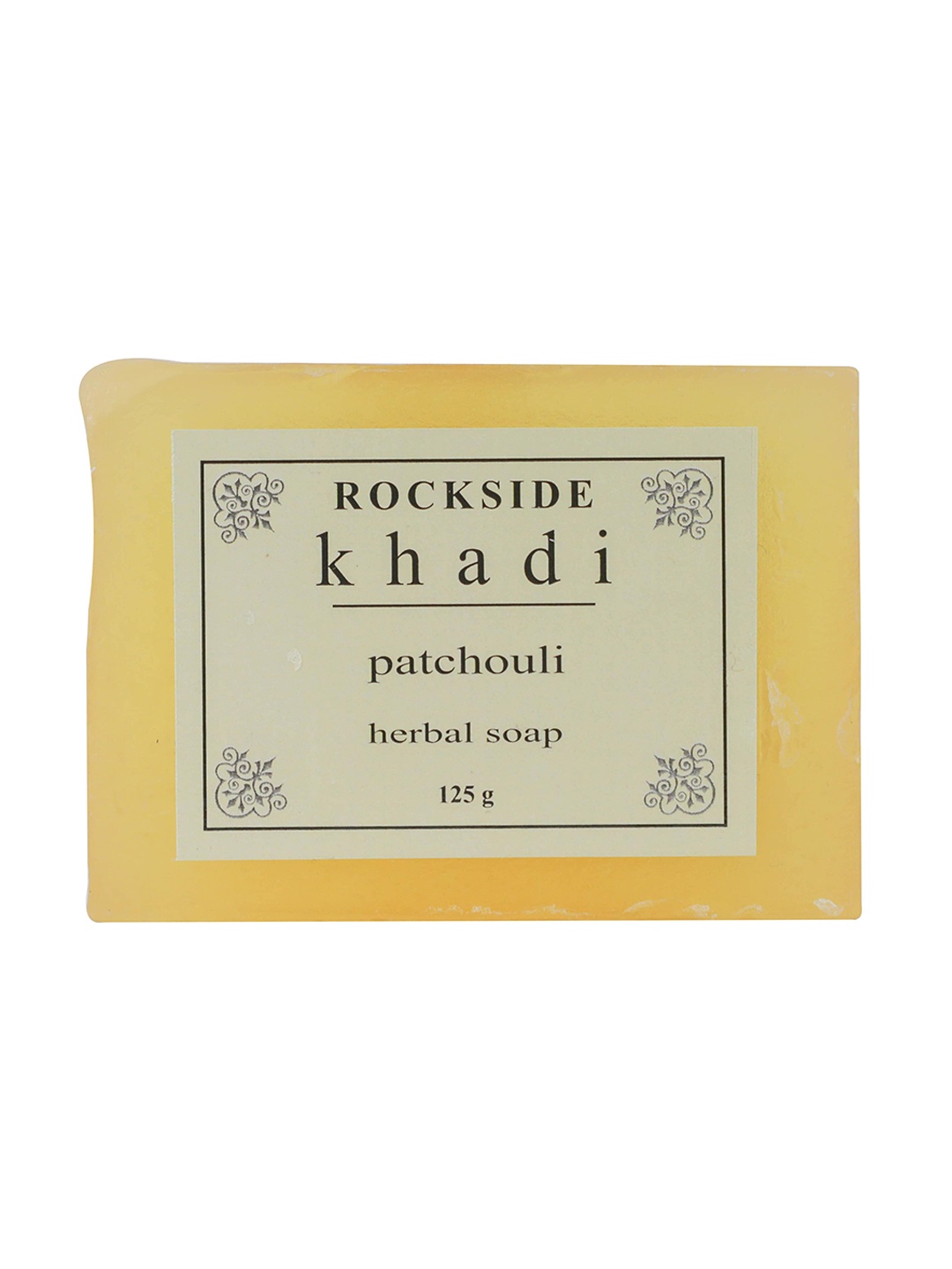 

ROCKSIDE KHADI Herbal Patchouli Paraben Free Soap - 125 g, Yellow