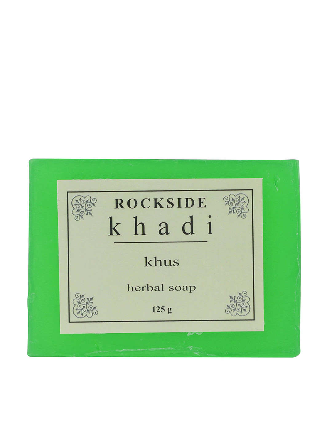 

ROCKSIDE KHADI Herbal Khus Paraben Free Soap with Neem Extract - 125 g, Green