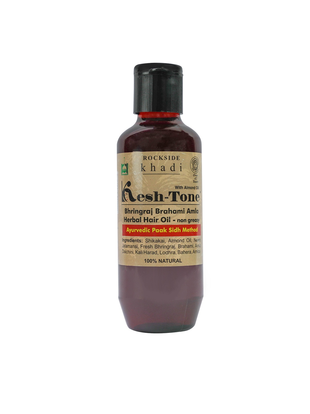 

ROCKSIDE KHADI Kesh-Tone Bhringraj Brahamani Amla Non Greasy Herbal Hair Oil - 200 ml, Beige