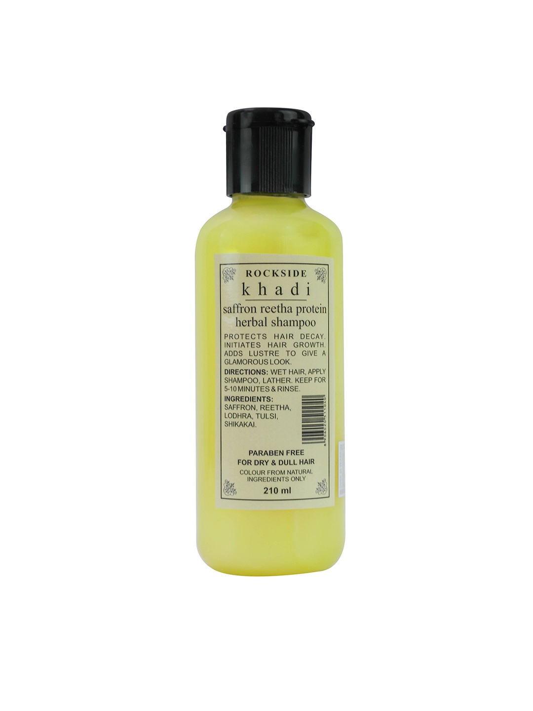 

ROCKSIDE KHADI Paraben Free Herbal Saffron Reetha Protein Shampoo - 210 ml, Yellow
