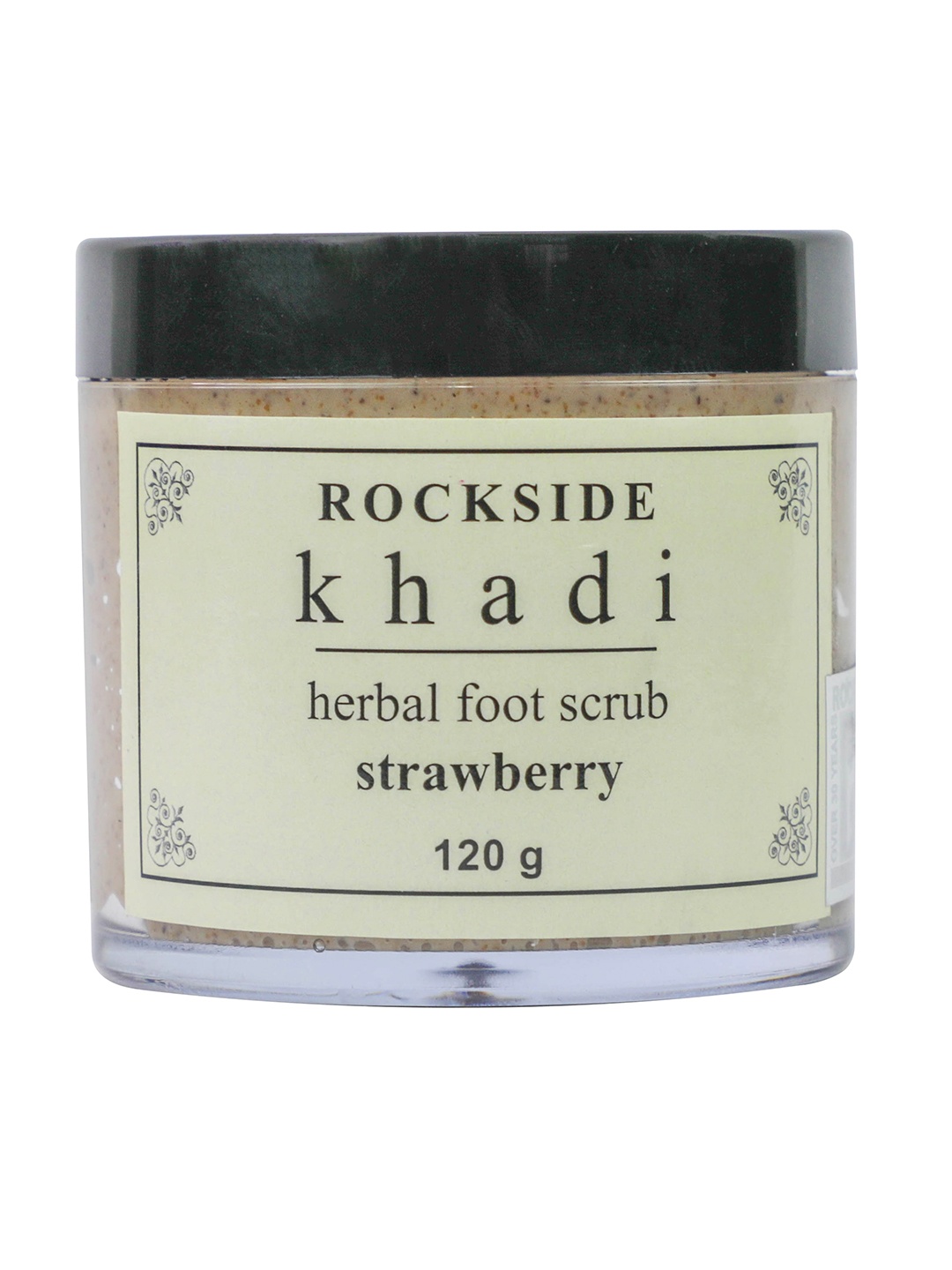 

ROCKSIDE KHADI Herbal Strawberry Foot Scrub with Sesame Oil - 120 g, Beige