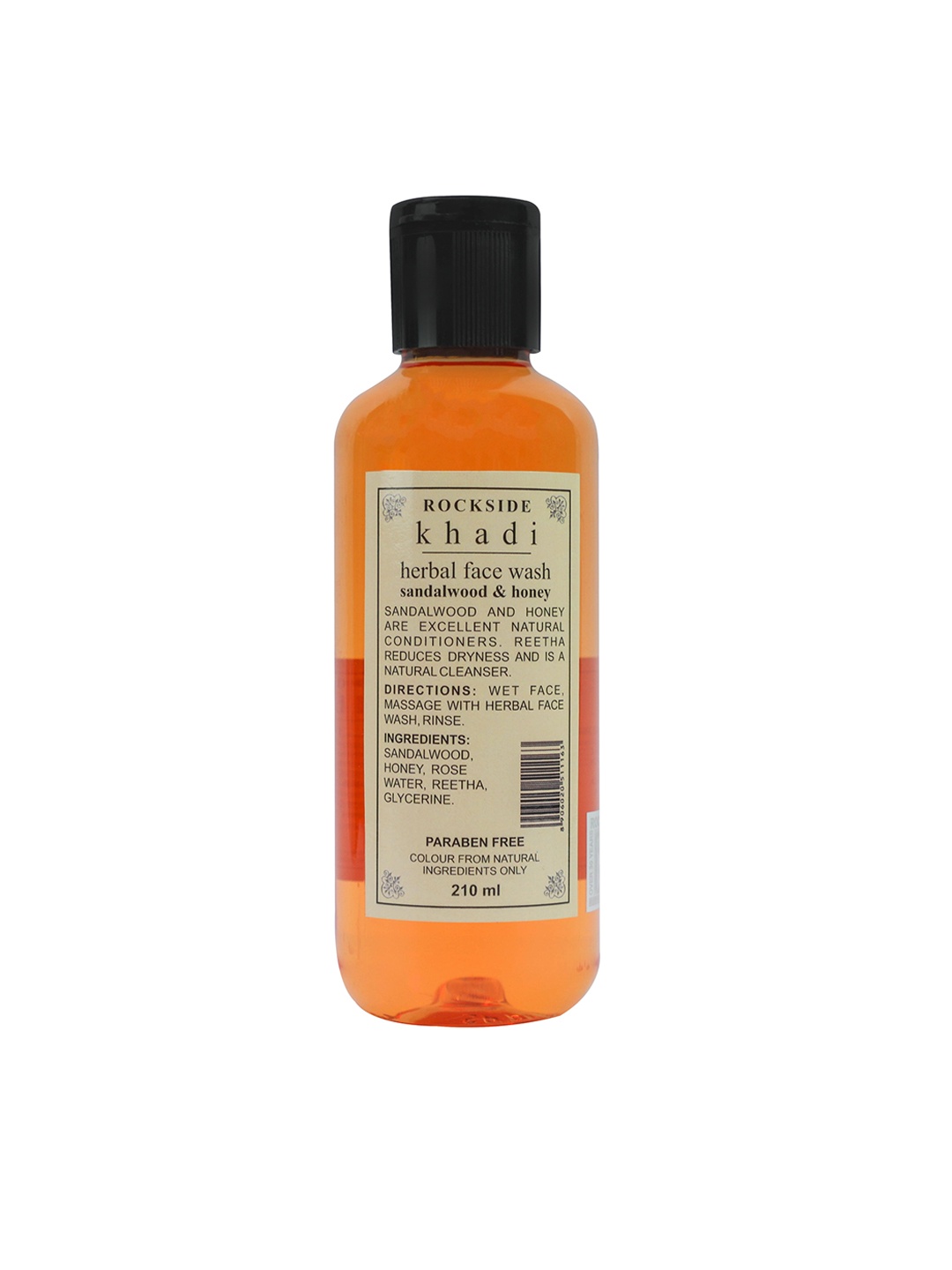 

ROCKSIDE KHADI Sandalwood & Honey Herbal Face Wash - 210ml, Orange