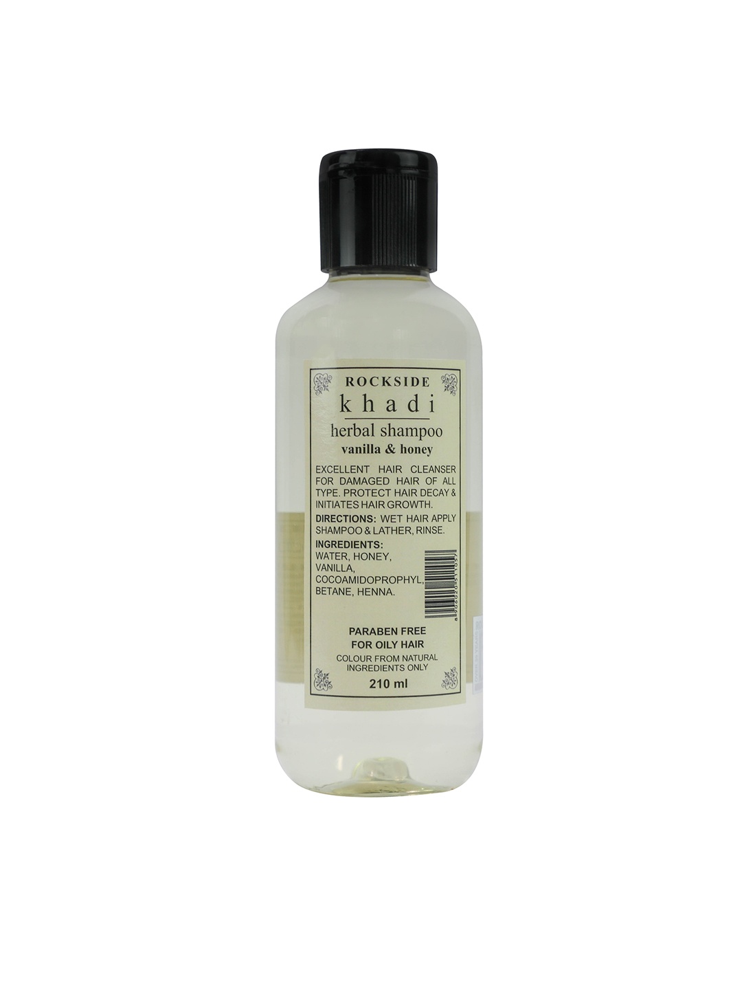

ROCKSIDE KHADI Paraben Free Herbal Shampoo with Vanilla & Honey For Oily Hair - 210 ml, White