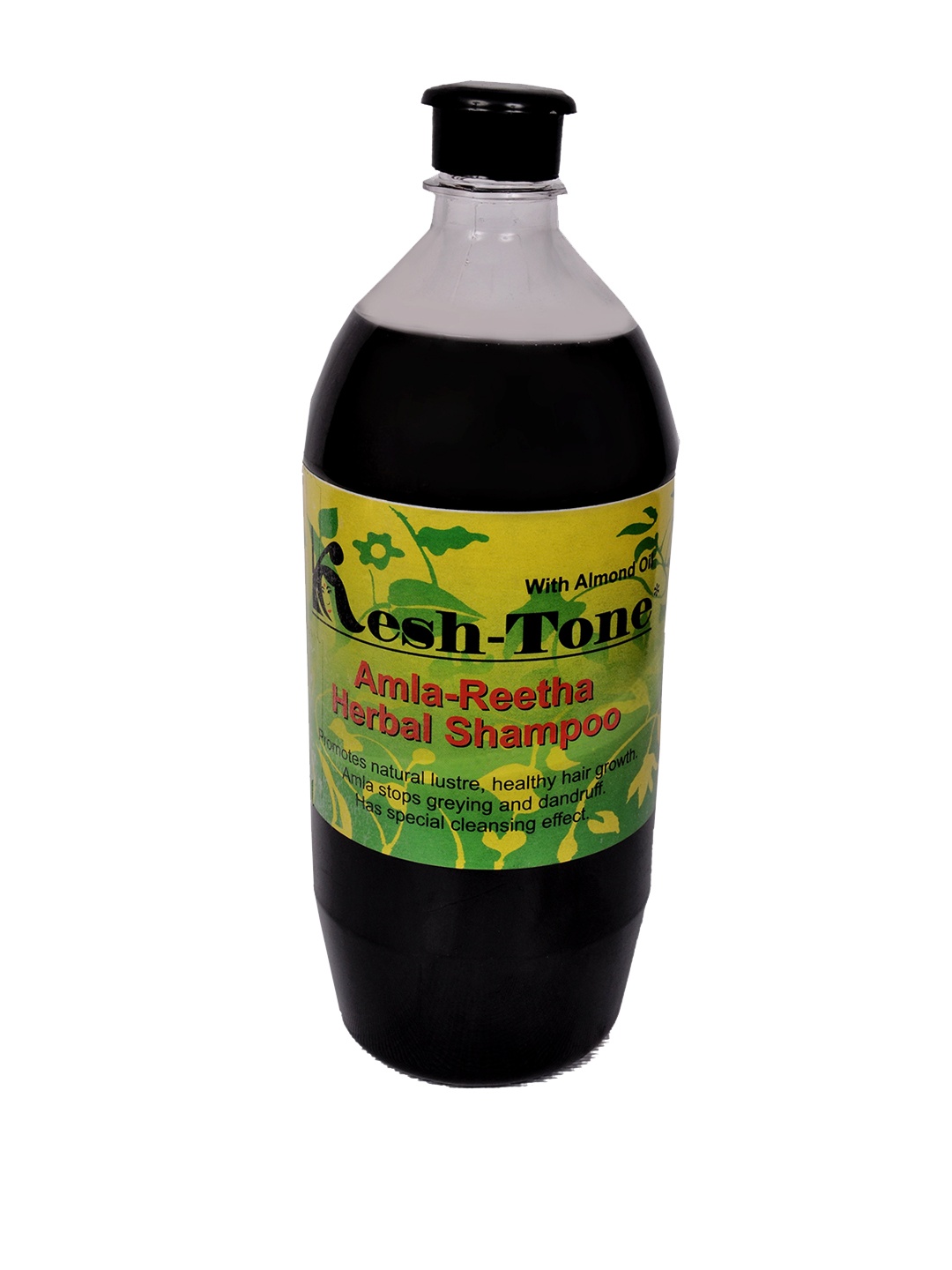 

ROCKSIDE KHADI Kesh-Tone Amla Reetha Herbal Shampoo with Almond Oil - 500 ml, Black
