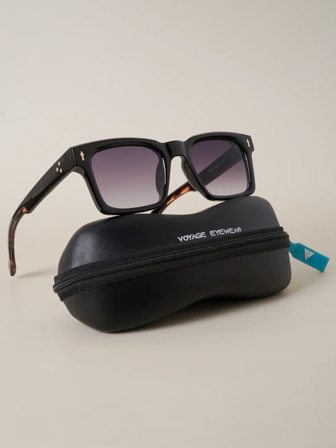 

Voyage Unisex Purple Lens & Black Wayfarer Sunglasses with UV Protected Lens