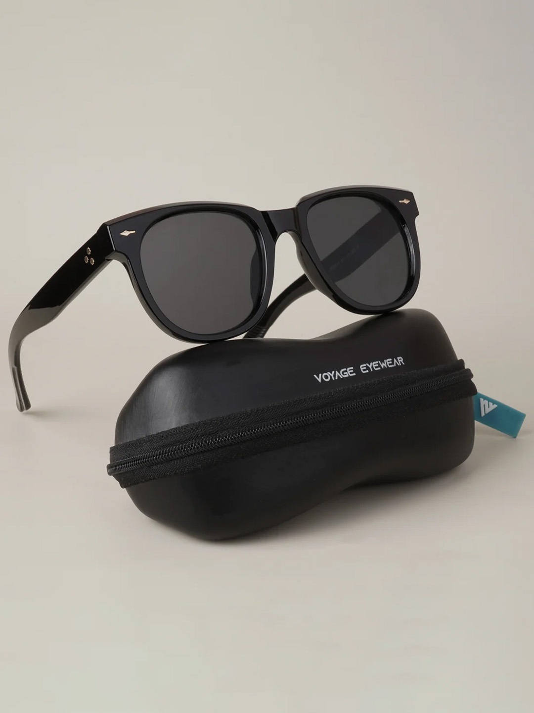 

Voyage Unisex Black Lens & Black Wayfarer Sunglasses with UV Protected Lens