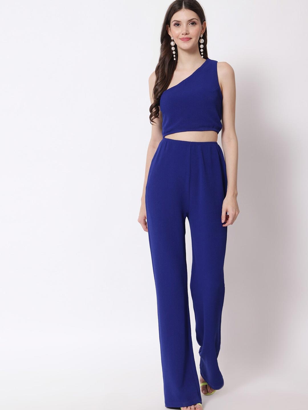 

Orchid Blues One Shoulder Top with Trousers, Blue