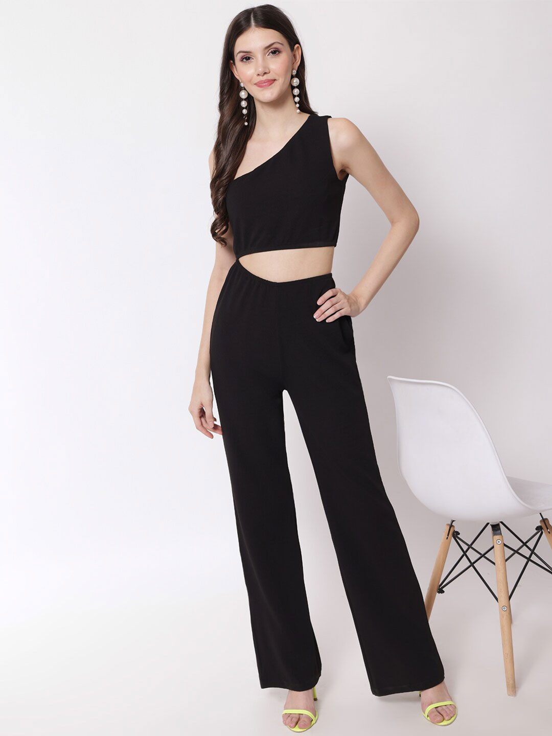 

Orchid Blues Black Basic Jumpsuit