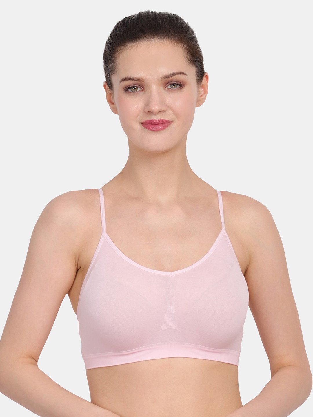 

Amour Secret Women Pink Solid Non Padded Seamless Air Bra