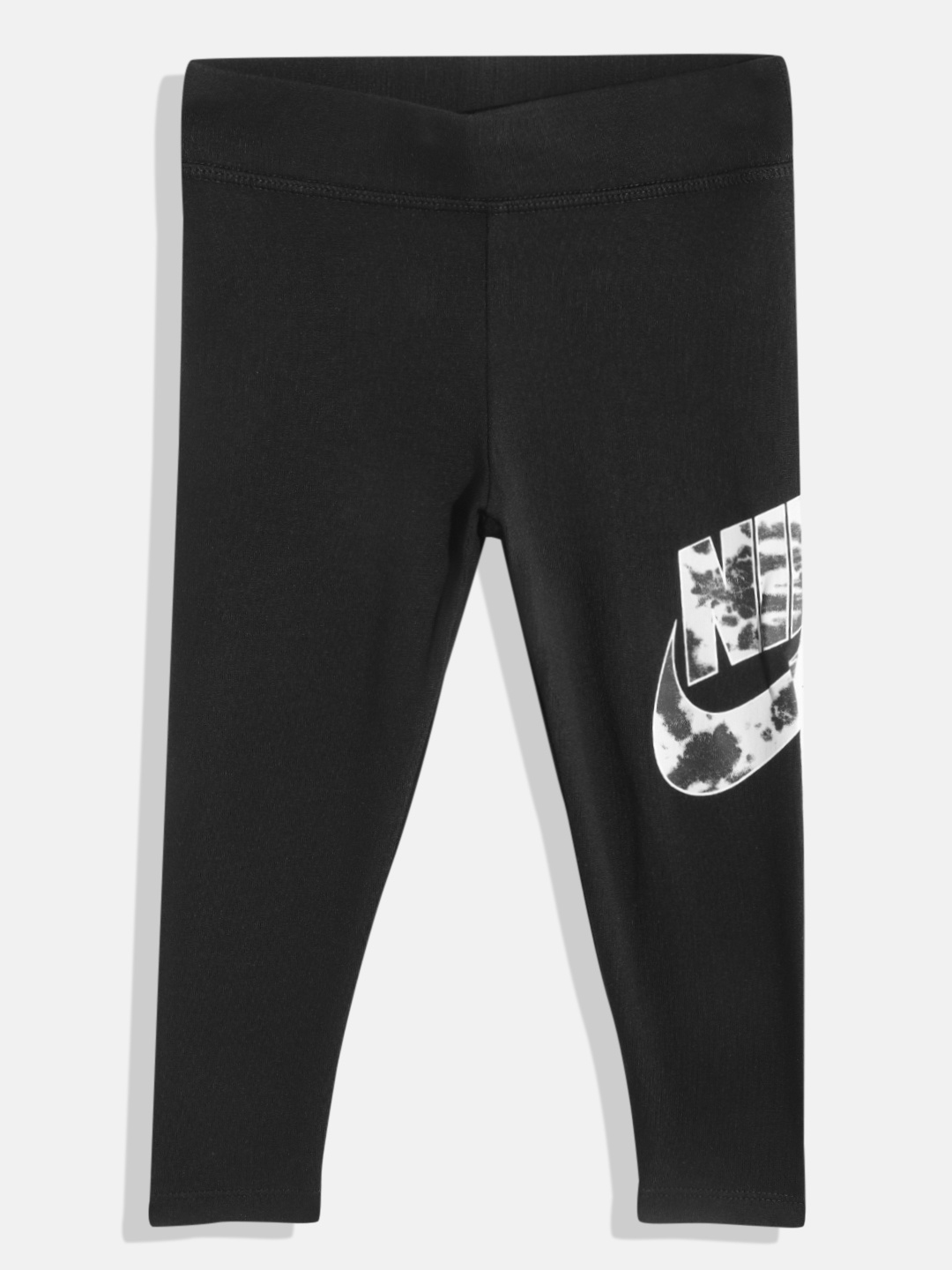 

Nike Girls Black & White NKG CLOUD WASH Brand Logo Print Tights