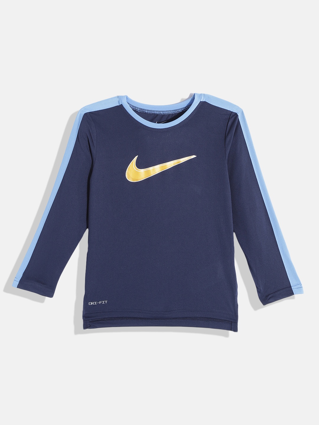 

Nike Boys Navy Blue Brand Logo B NK ALL DAY PLAY LS KNIT T-shirt