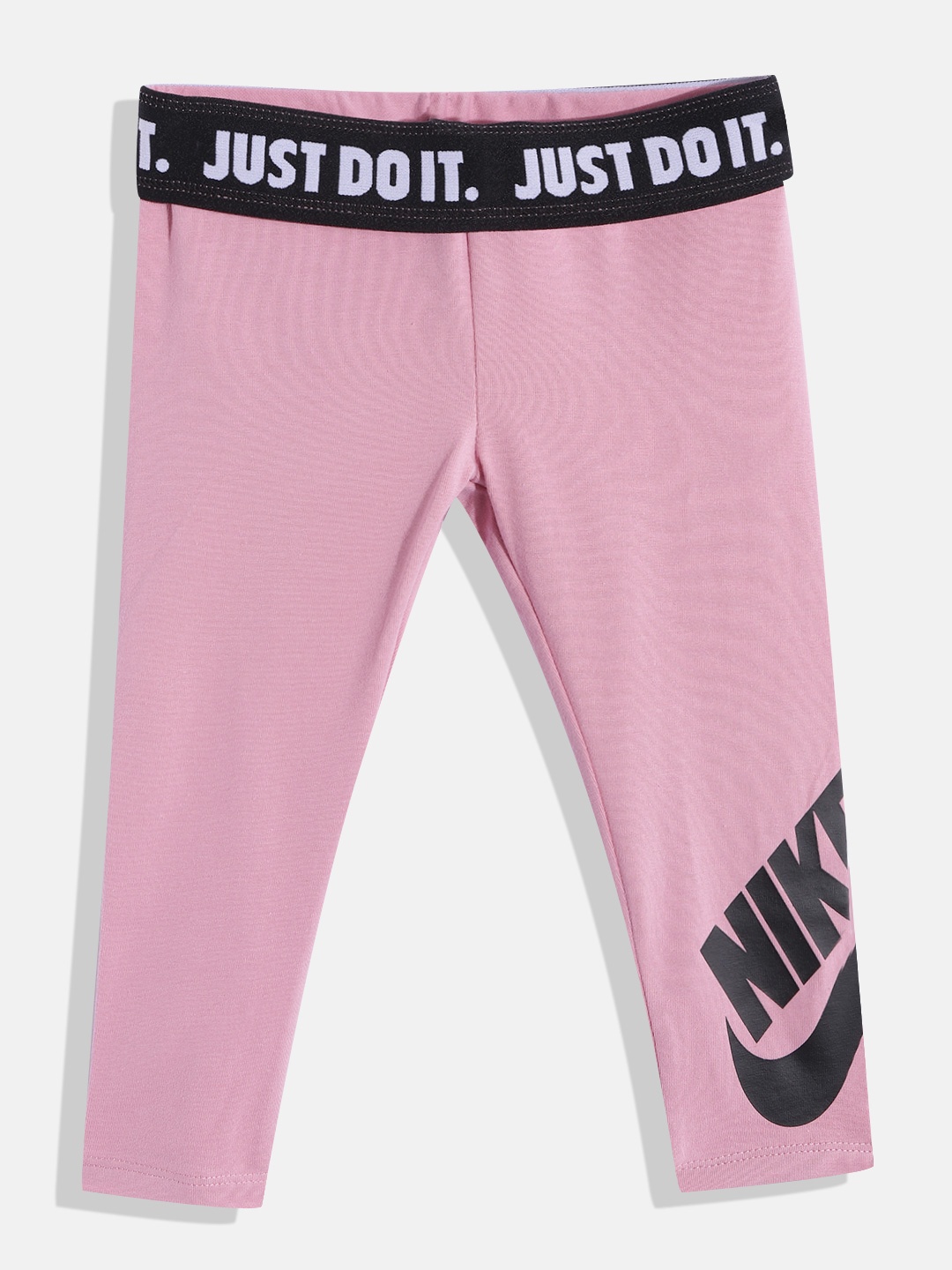 

Nike Girls Pink & Black NKG G NSW LEG A SEE Brand Logo Print Tights