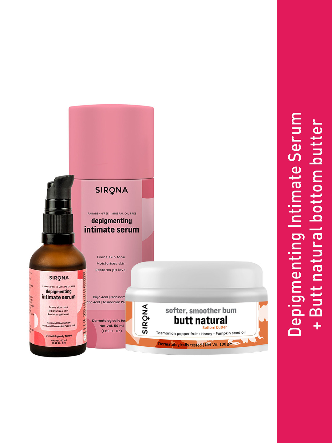 

Sirona Red Depigmentation Intimate Serum & Bum Cream-150 ml