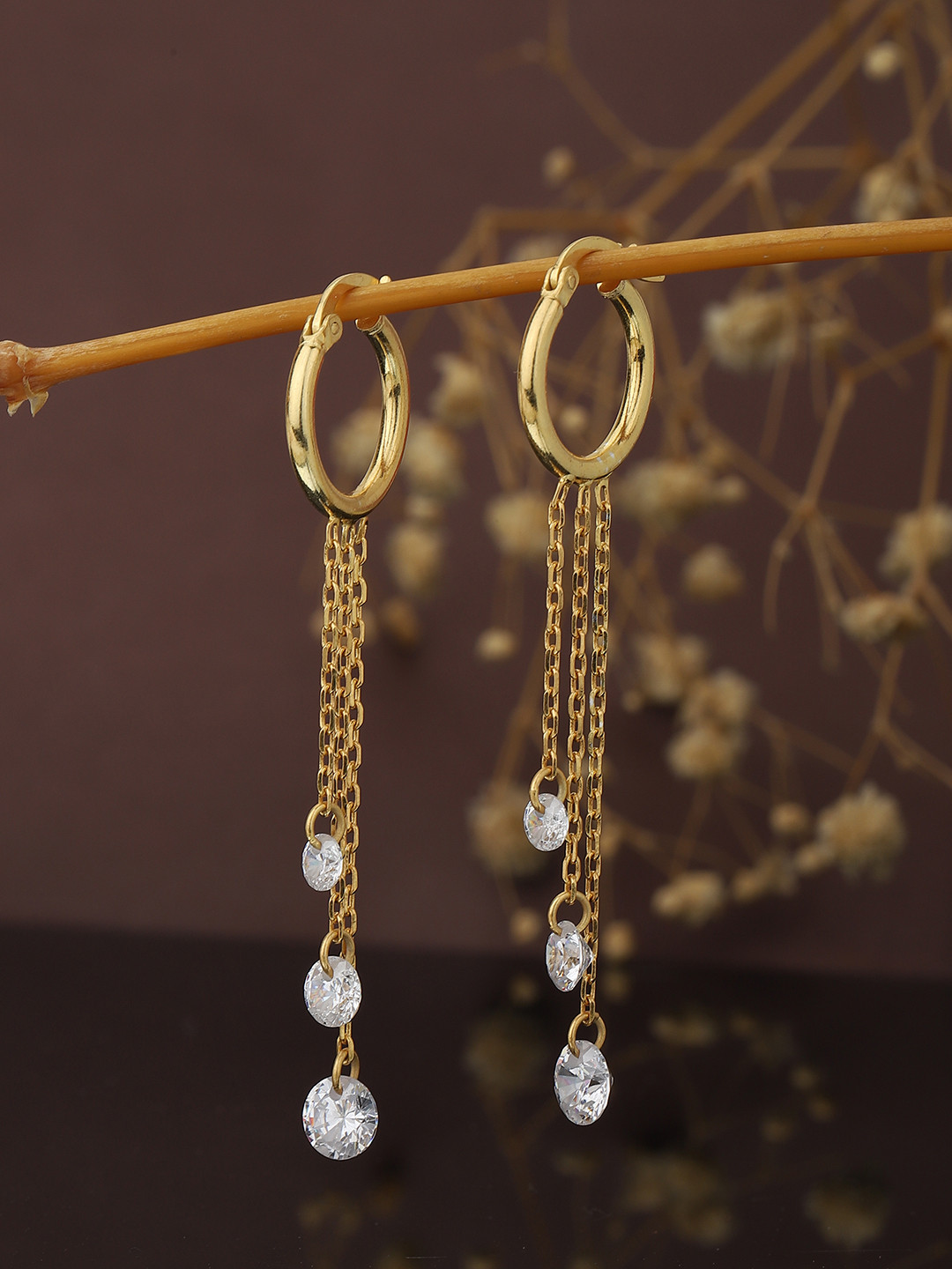 

Carlton London Gold-Toned Circular Hoop Earrings
