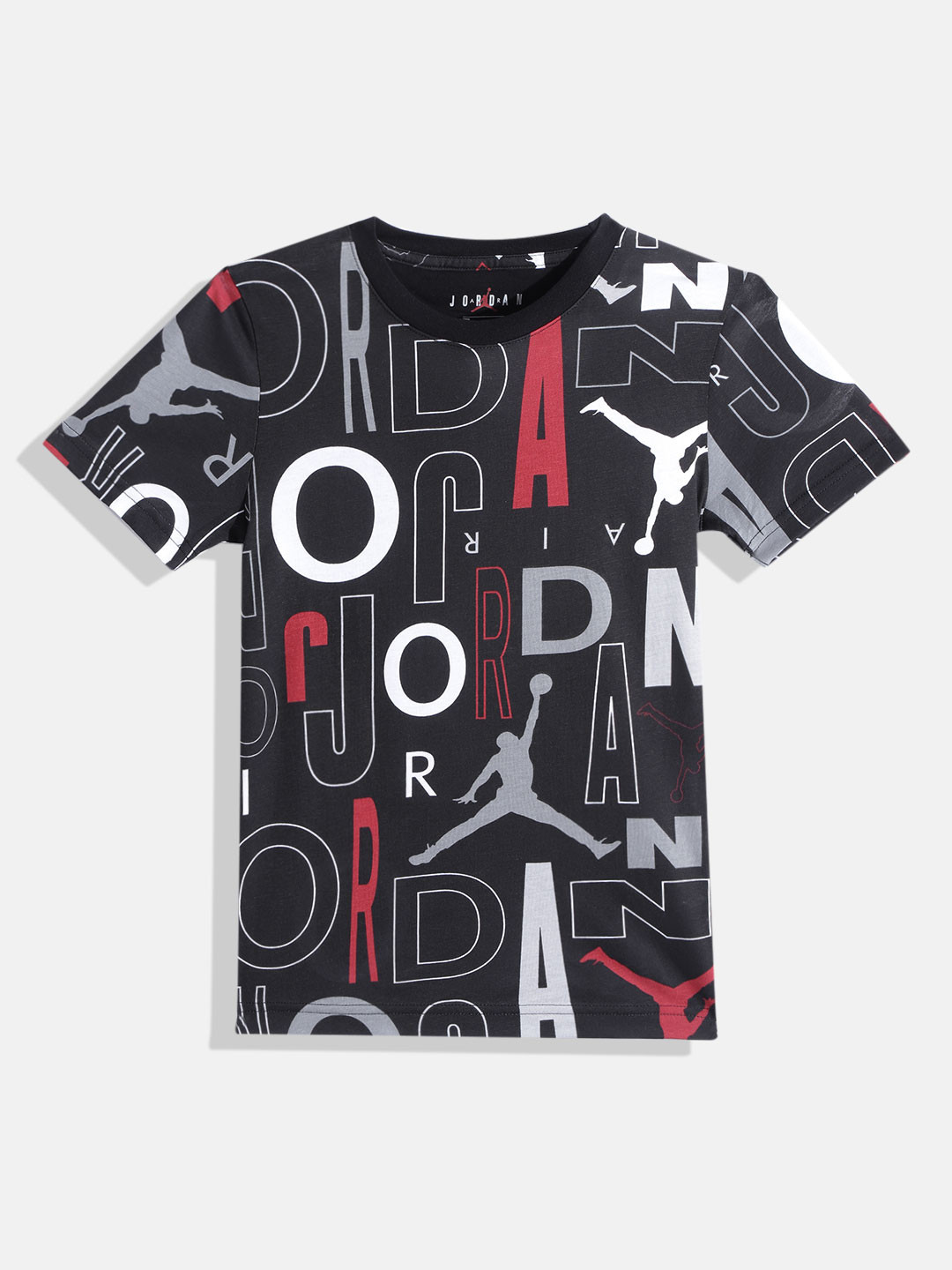

Jordan Boys Black & White Brand Logo Michael Jordan Printed Cotton T-shirt