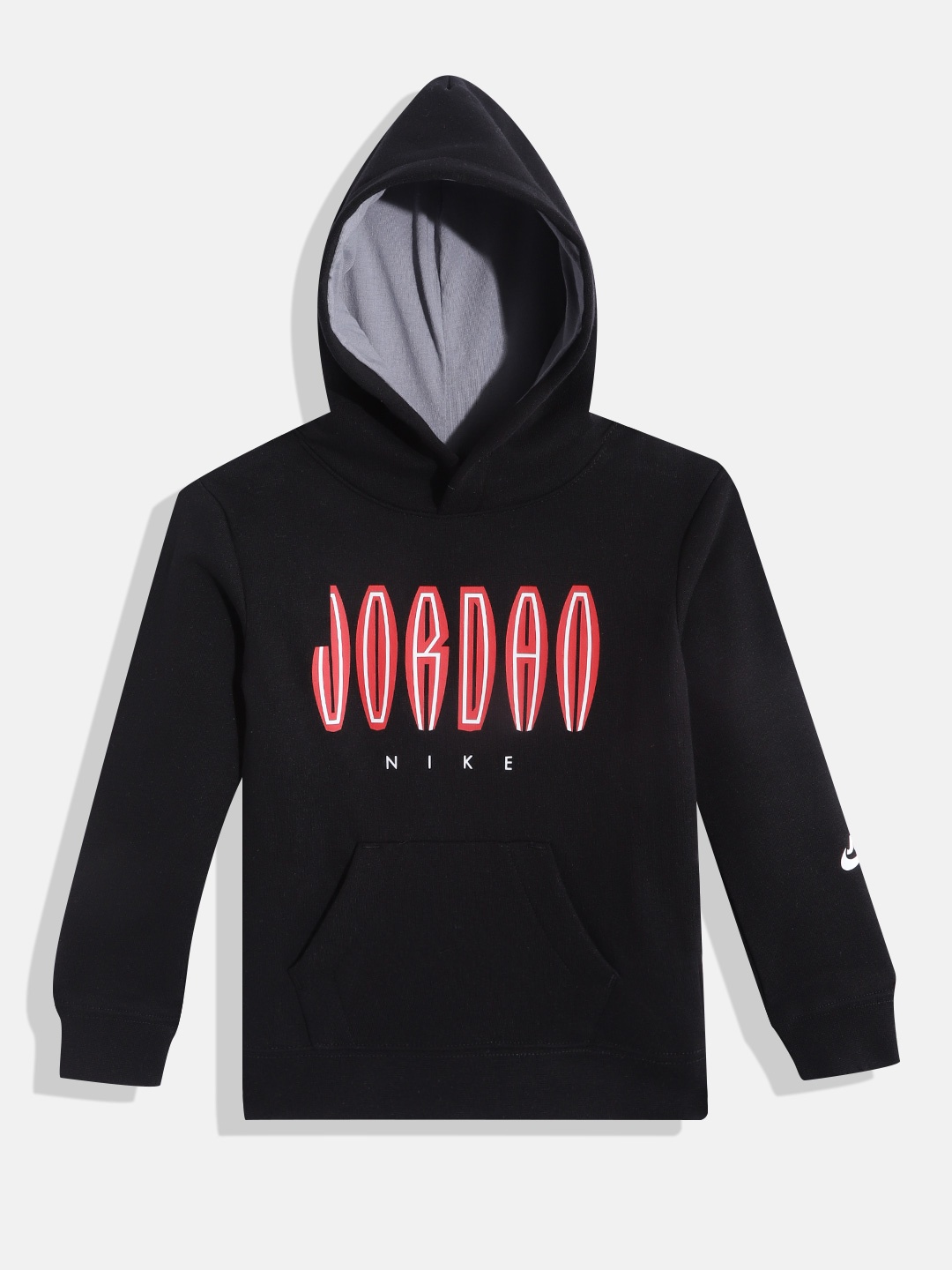 

Jordan Boys Black & Red Printed Hooded Sweatshirt