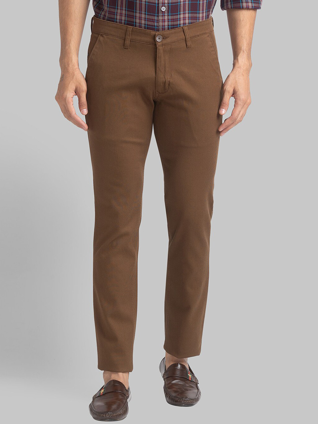 

Parx Men Brown Slim Fit Trousers